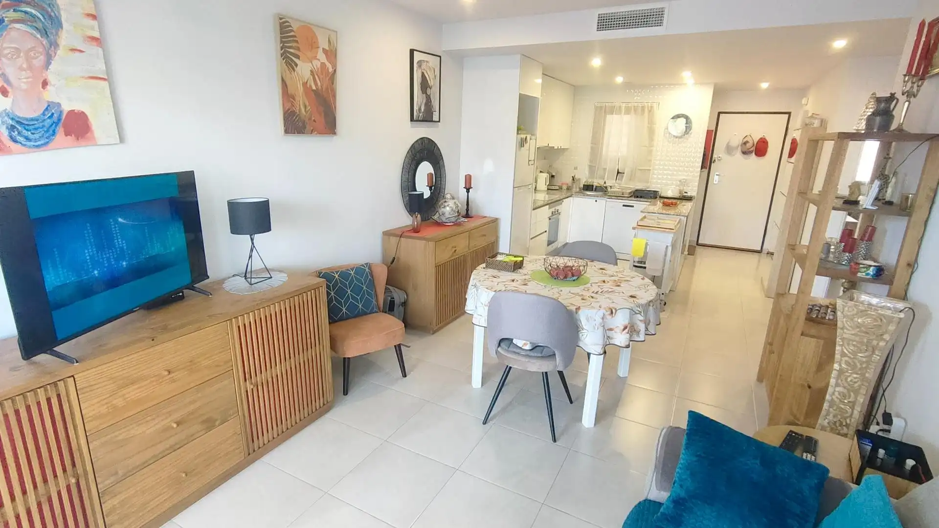 Sala de estar de Apartamento en venta en Pulpí con Aire acondicionado, Terraza y Amueblado