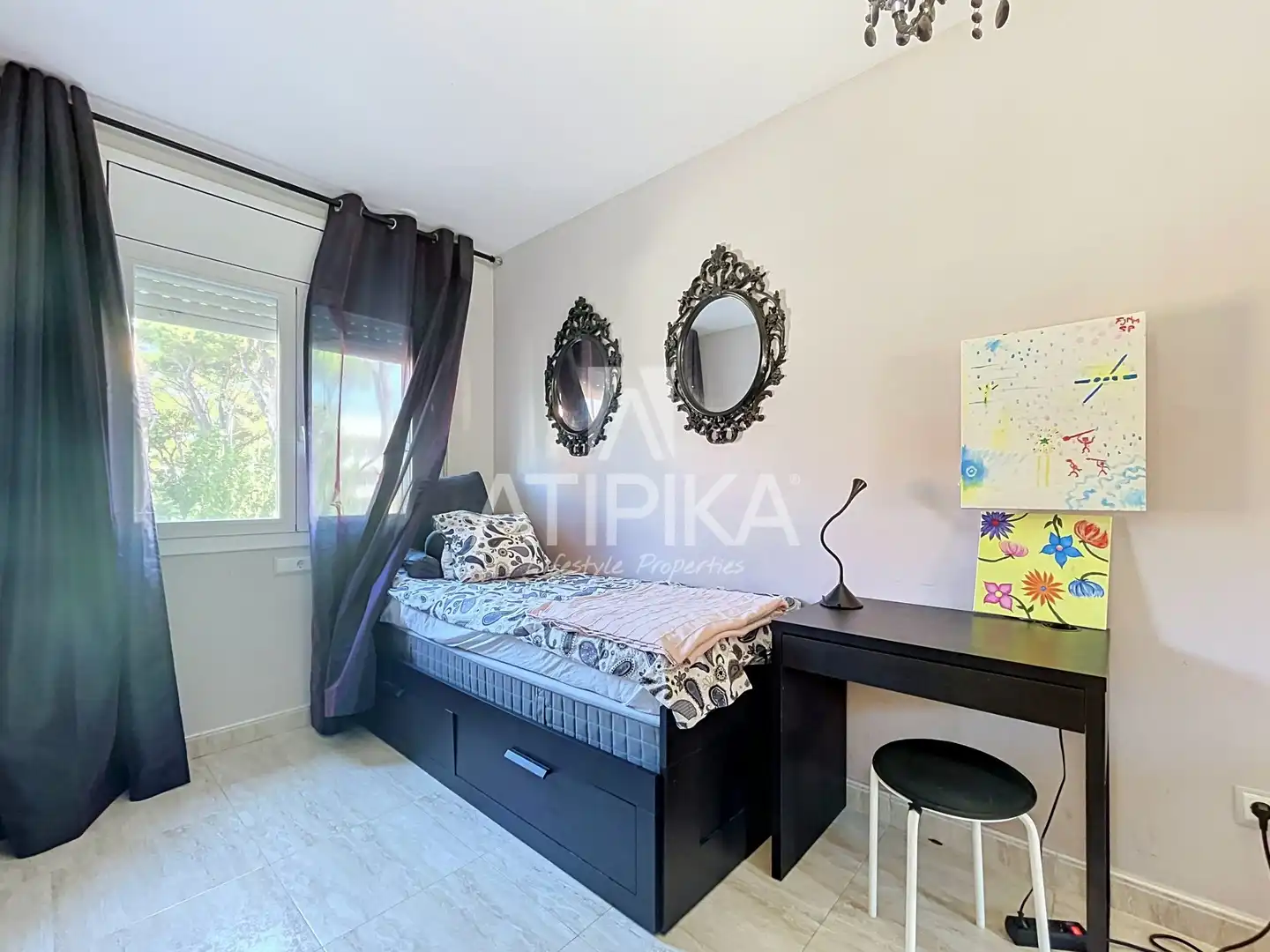 Schlafzimmer von Wohnung zur Miete in Castelldefels mit Klimaanlage, Heizung und Terrasse