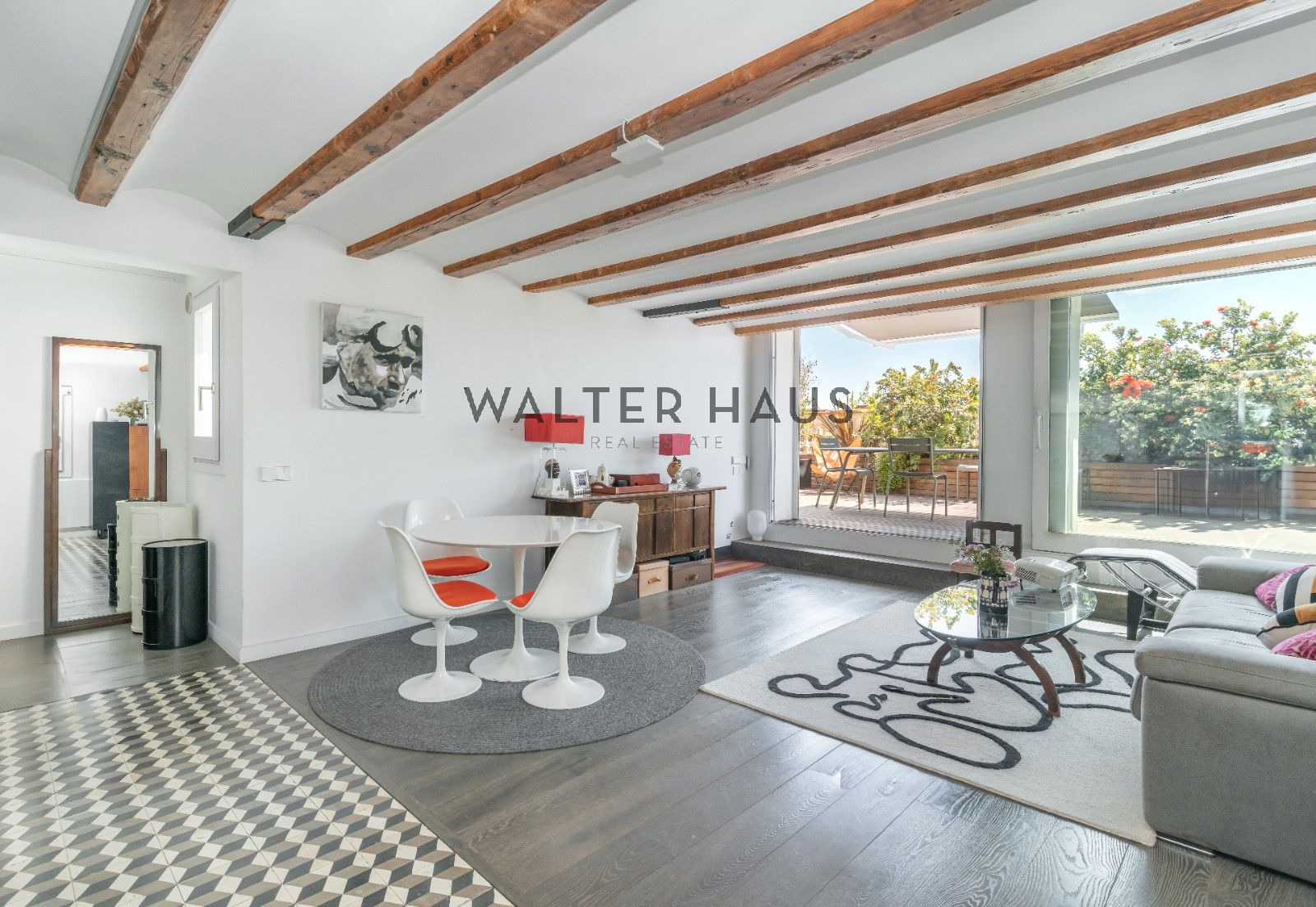 Sala d'estar de Àtic en venda en  Barcelona Capital amb Aire condicionat, Calefacció i Terrassa