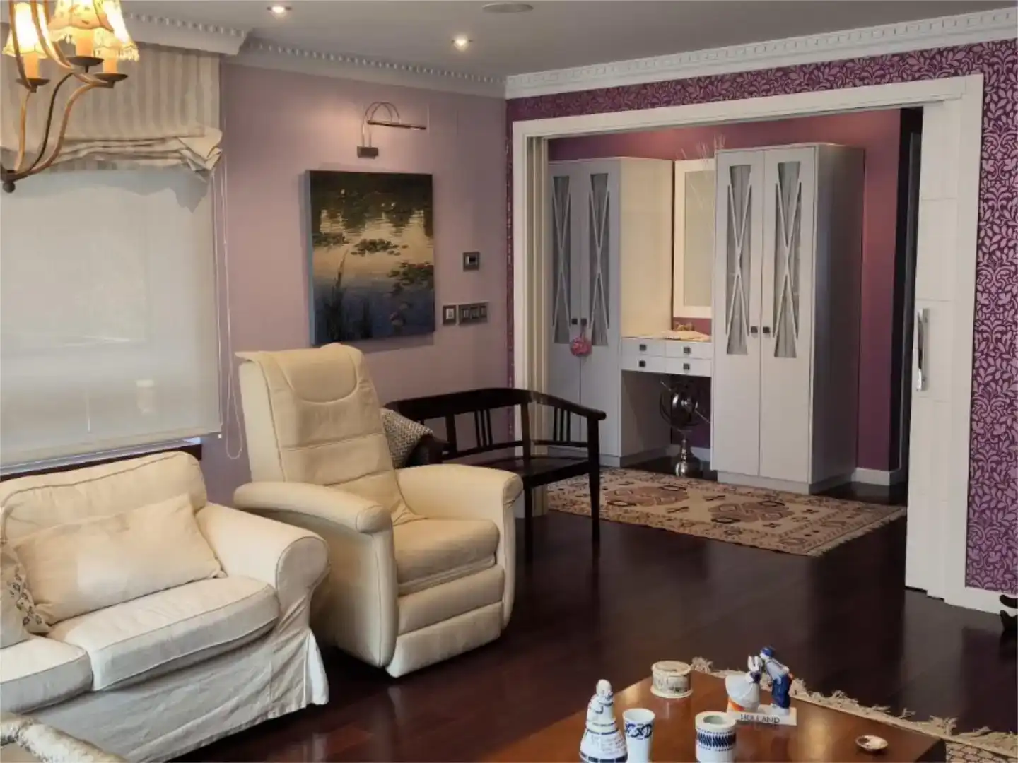 Sala d'estar de Casa o xalet en venda en Lugo Capital amb Aire condicionat i Balcó