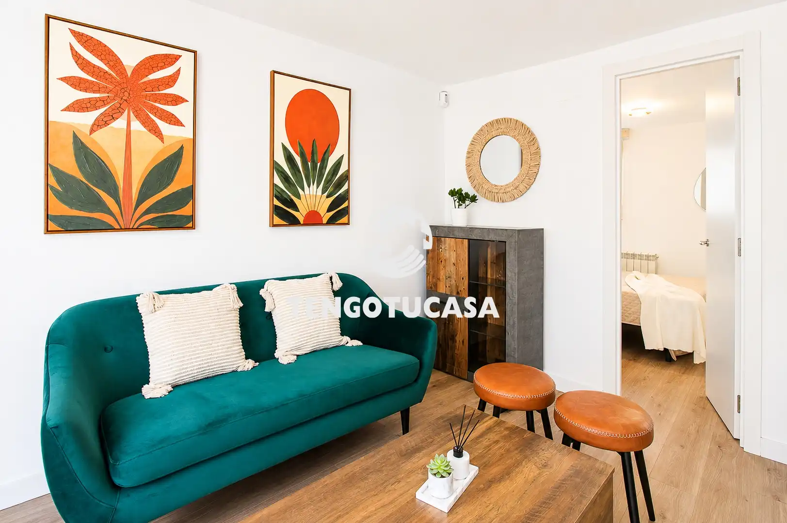 Living room of Flat for sale in Madrid  with Air Conditioner, Furnished and Oven