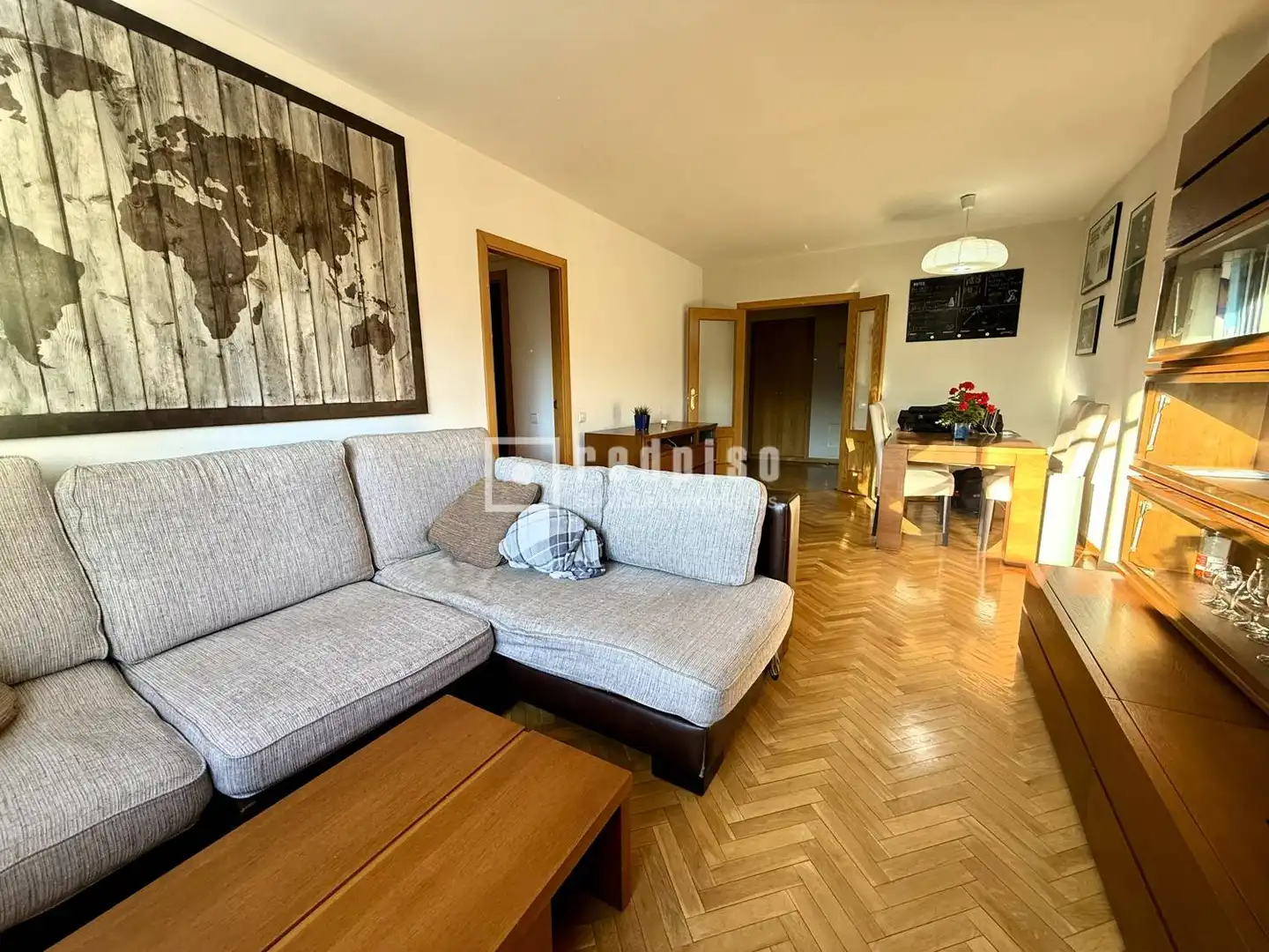 Sala d'estar de Pis en venda en Madrid amb Calefacció, Jardí privat i Parquet