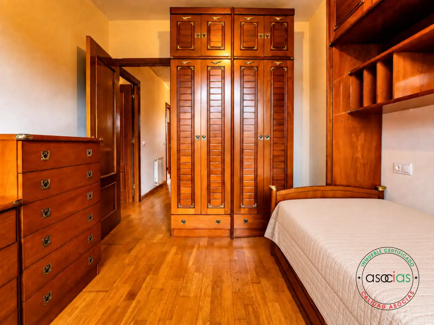 Bedroom of Detached homes for sale in Gijón   with Heating, Private garden and Parquet flooring