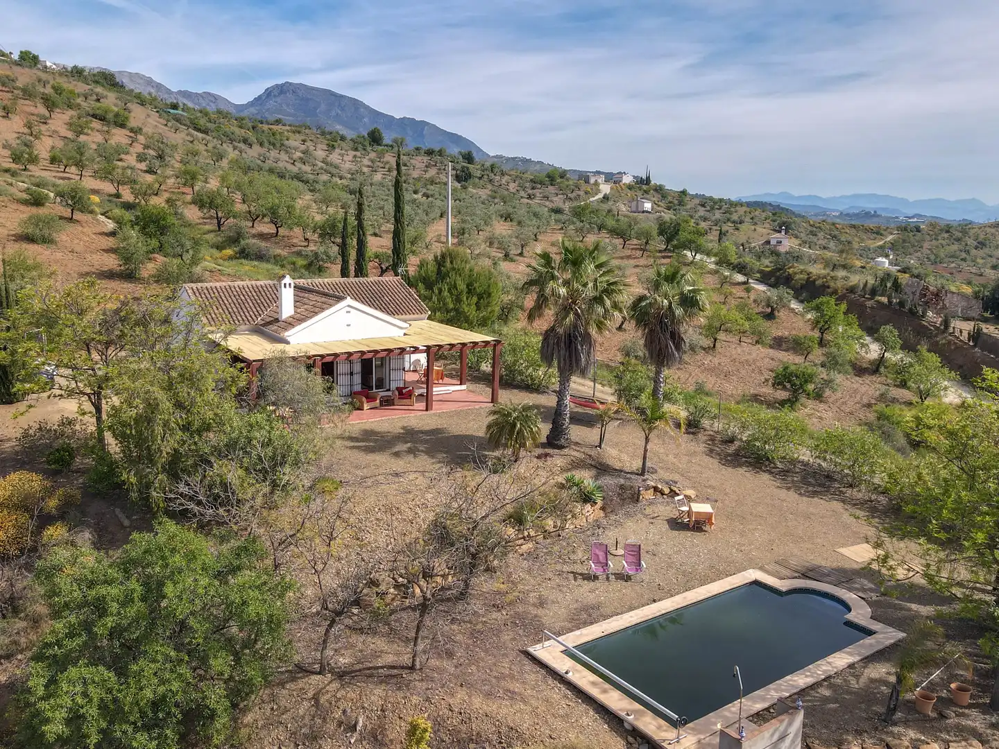 Garden of Houses for sale in Tolox  with Air Conditioner, Private garden and Swimming Pool