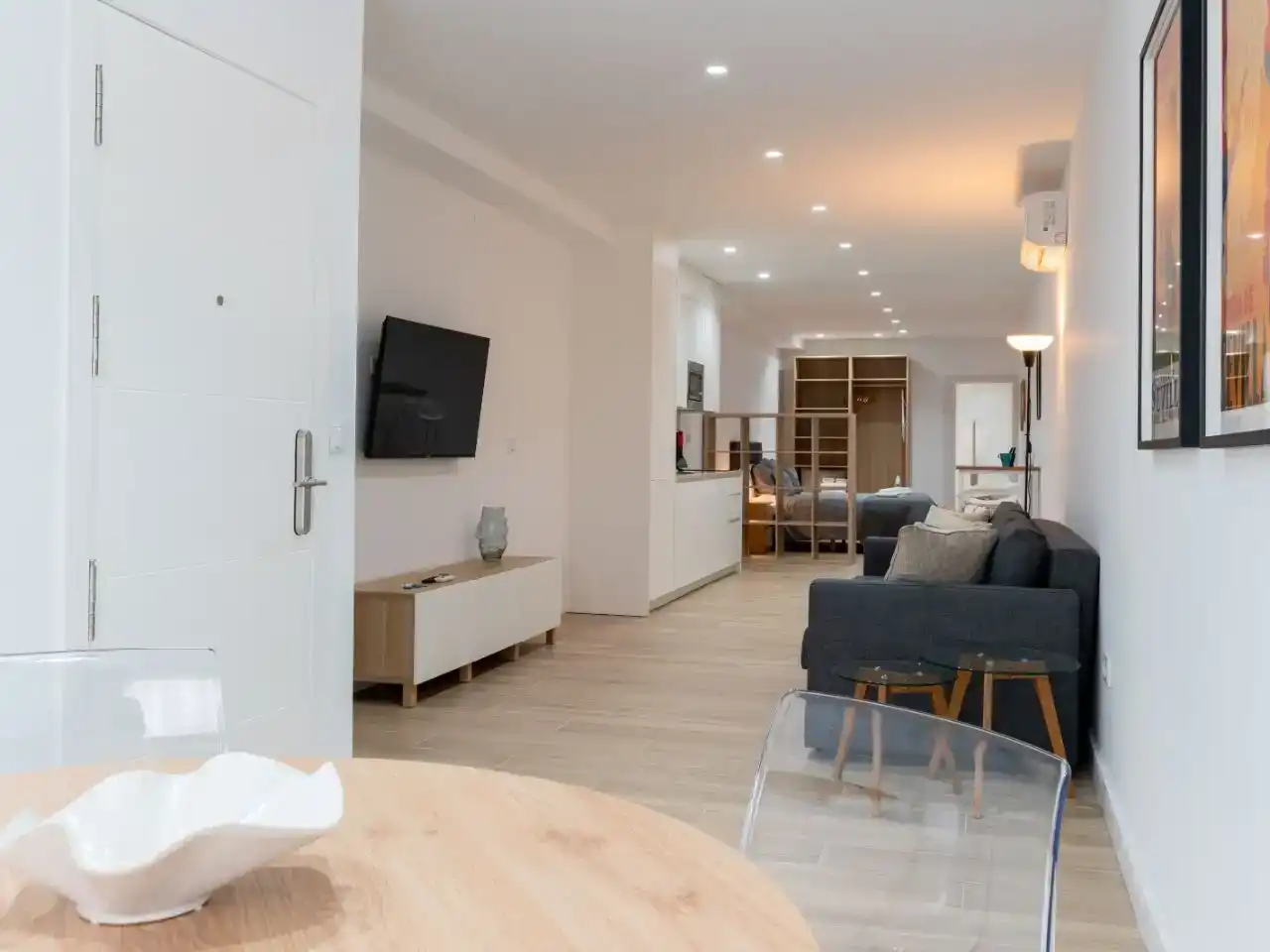 Sala d'estar de Apartament de lloguer en  Sevilla Capital amb Aire condicionat