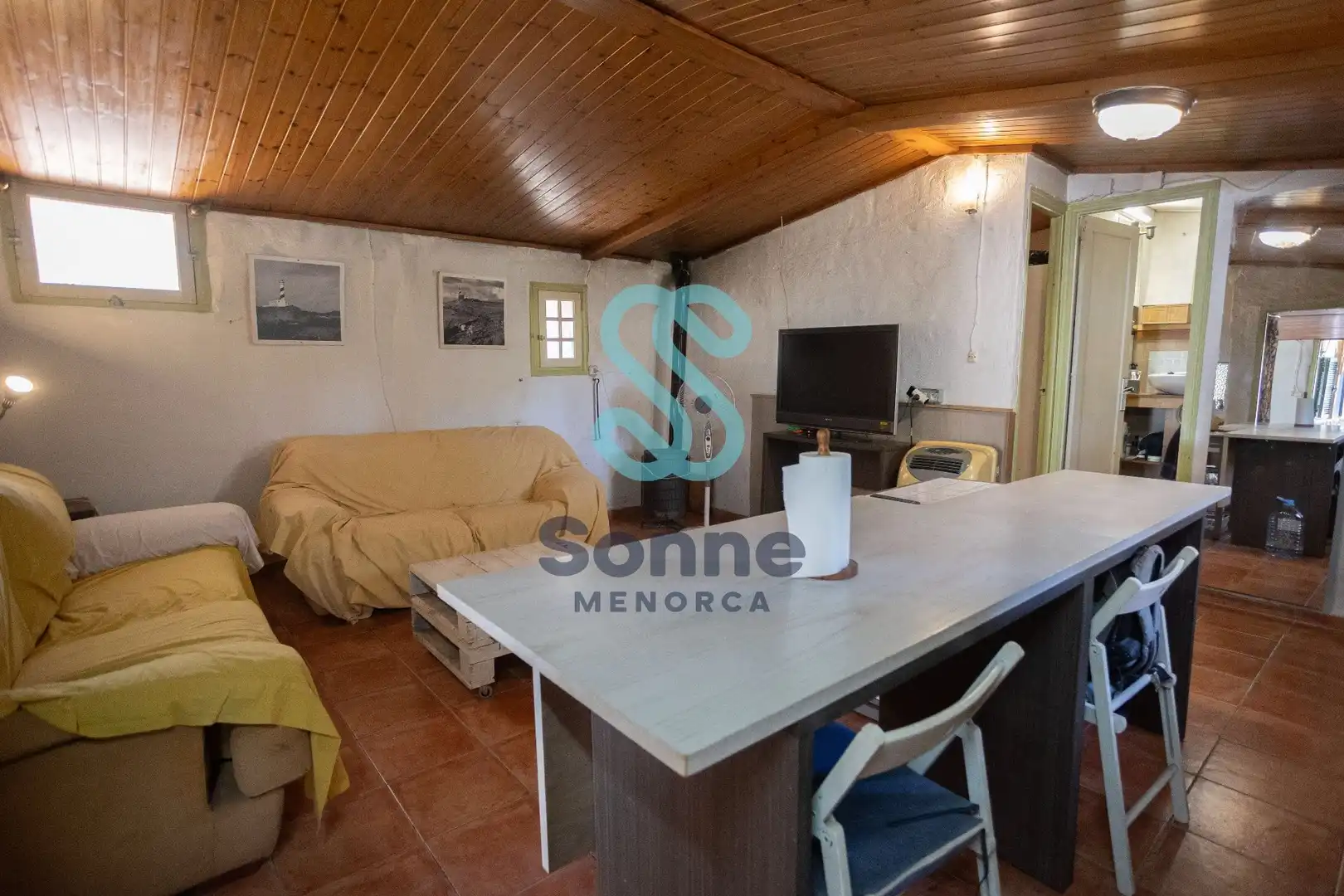 Sala d'estar de Casa o xalet en venda en Ferreries amb Jardí privat, Terrassa i Piscina