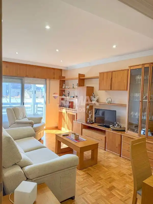 Living room of Flat for sale in Vilagarcía de Arousa  with Heating, Parquet flooring and Terrace