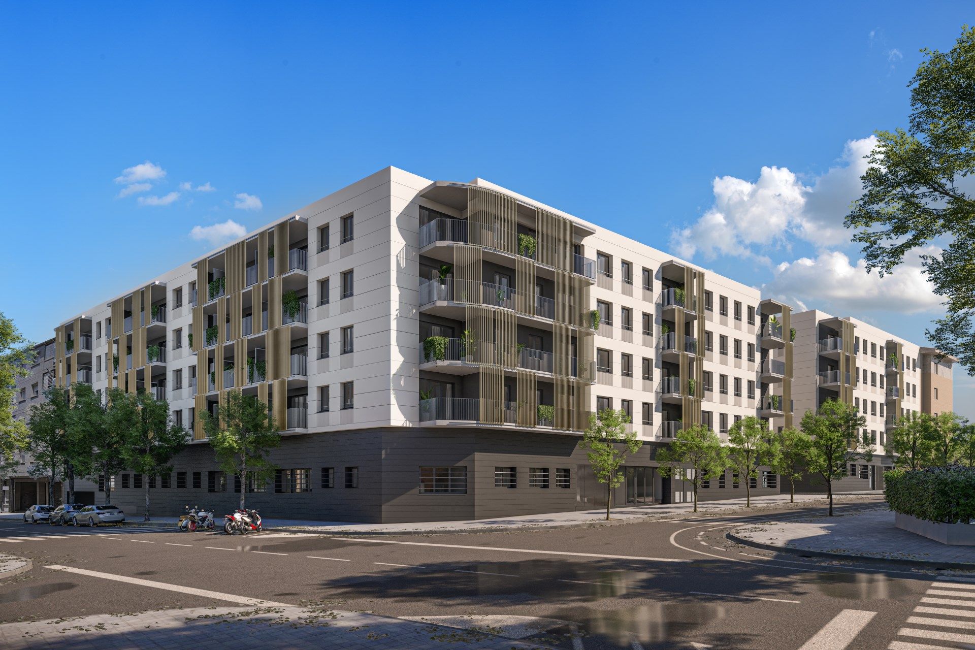 Vista exterior de Piso en venta en Girona Capital con Calefacción, Terraza y Piscina