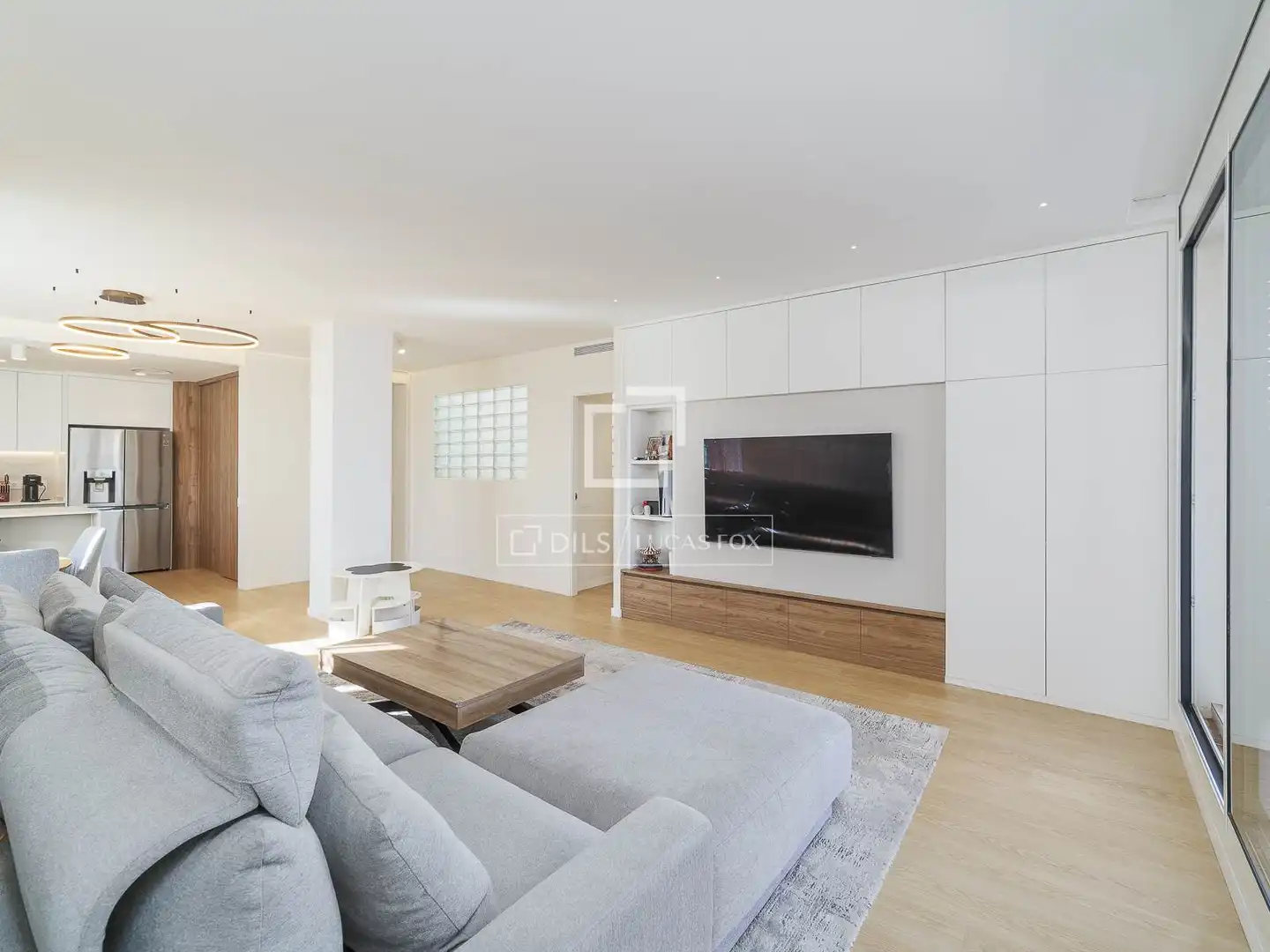 Wohnzimmer von Dachboden zum Verkauf in Barcelona mit Klimaanlage, Heizung und Terrasse