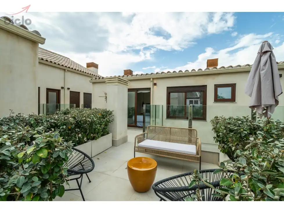 Terrace of Flat for sale in Sevilla  with Terrace, Swimming Pool and Furnished