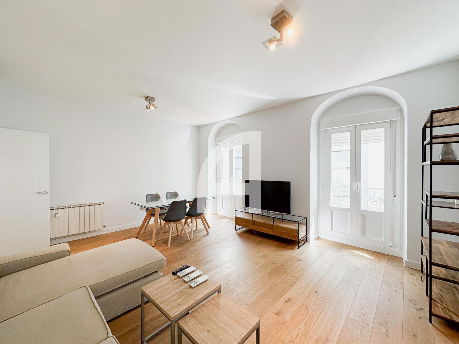 Living room of Flat to rent in  Madrid Capital  with Air Conditioner, Heating and Terrace