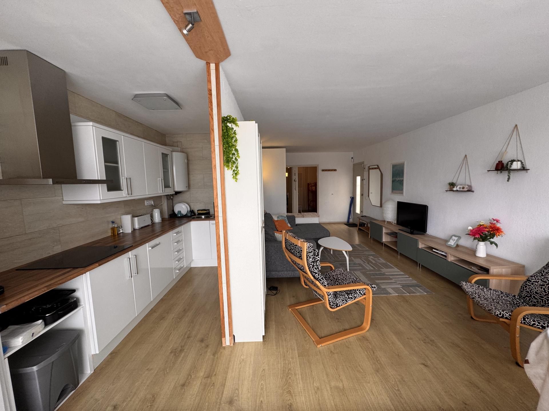 Sala d'estar de Apartament en venda en Castell d'Aro, Platja d'Aro i s'Agaró amb Jardí privat, Terrassa i Balcó