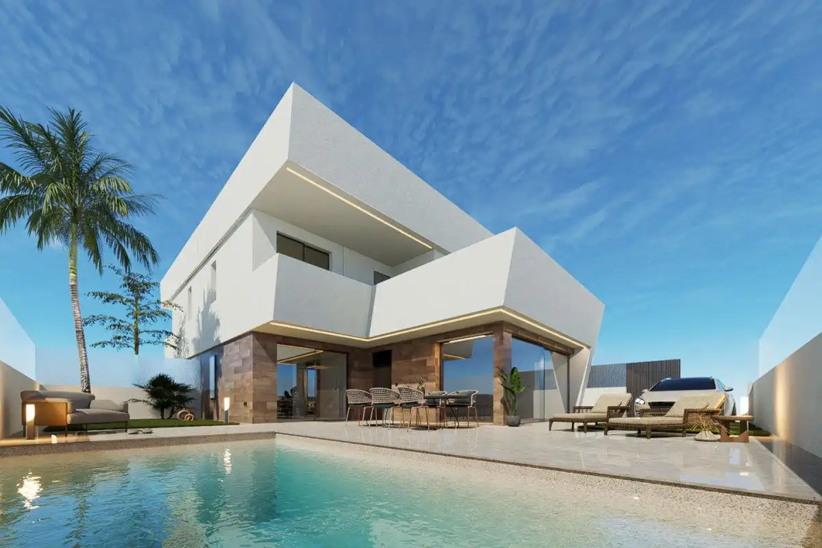 Vista exterior de Casa o chalet en venta en San Pedro del Pinatar con Piscina comunitaria