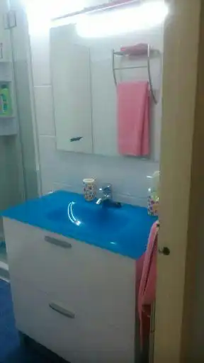 Badezimmer von Wohnung zur untervermieten in Ferrol mit Heizung, Möbliert und Fernseher