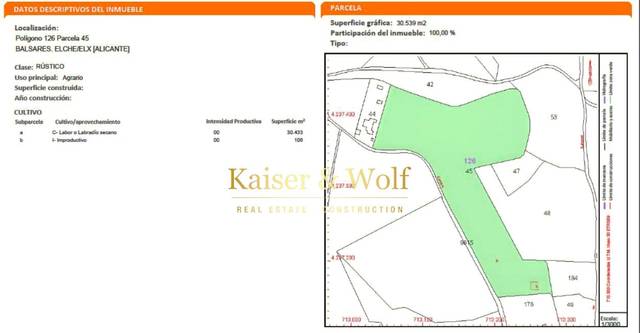 Terreno residencial en Venta en Balsares en Los Arenales del Sol