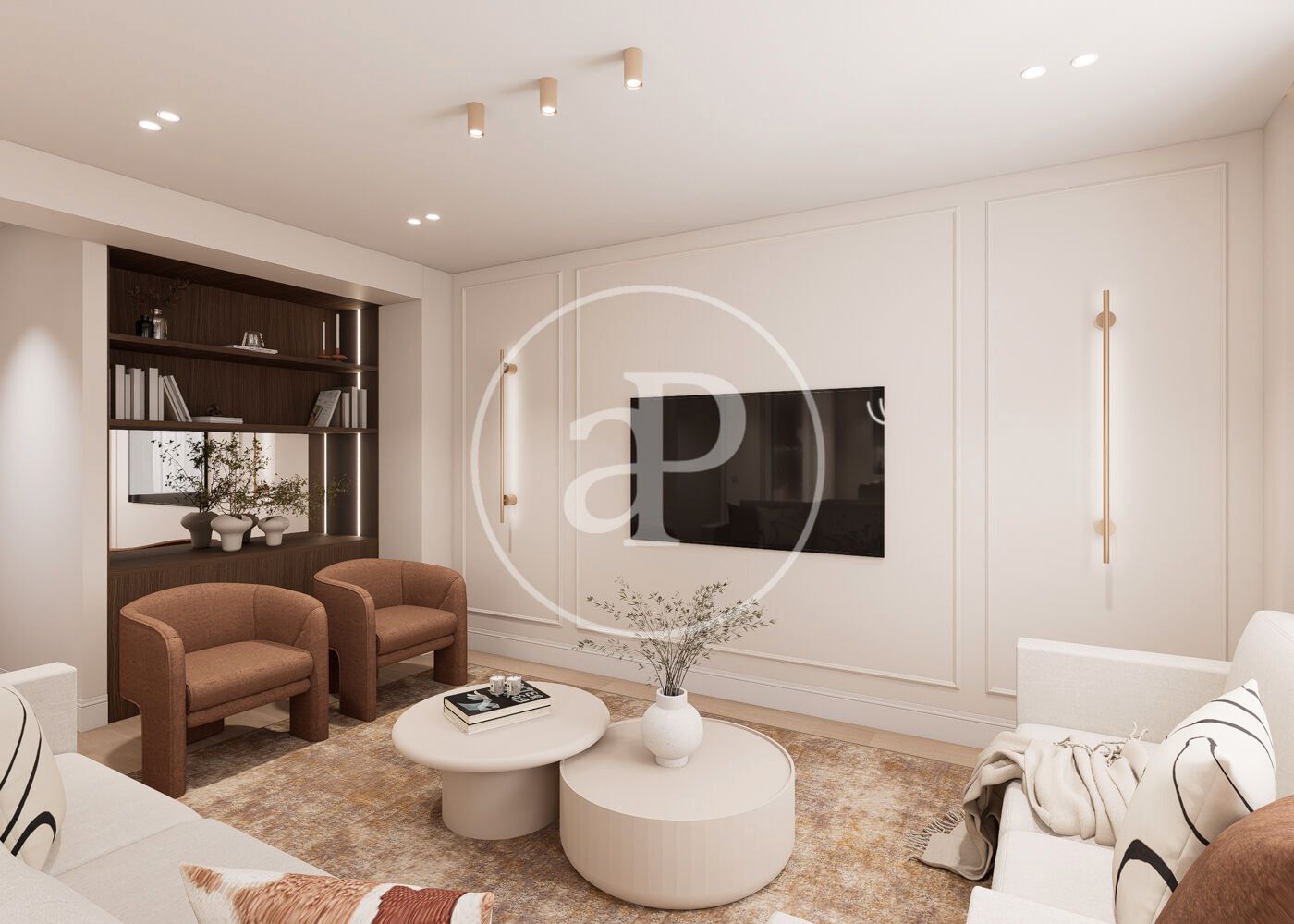 Sala d'estar de Pis en venda en  Madrid Capital amb Aire condicionat, Calefacció i Jardí privat