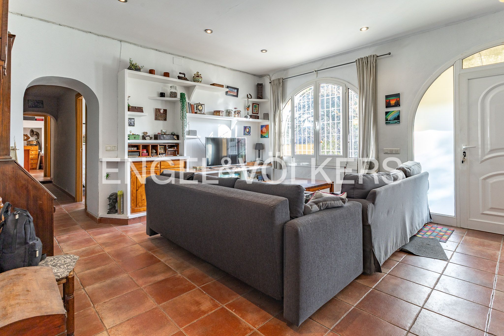 Living room of House or chalet for sale in Sant Fost de Campsentelles  with Heating, Private garden and Parquet flooring