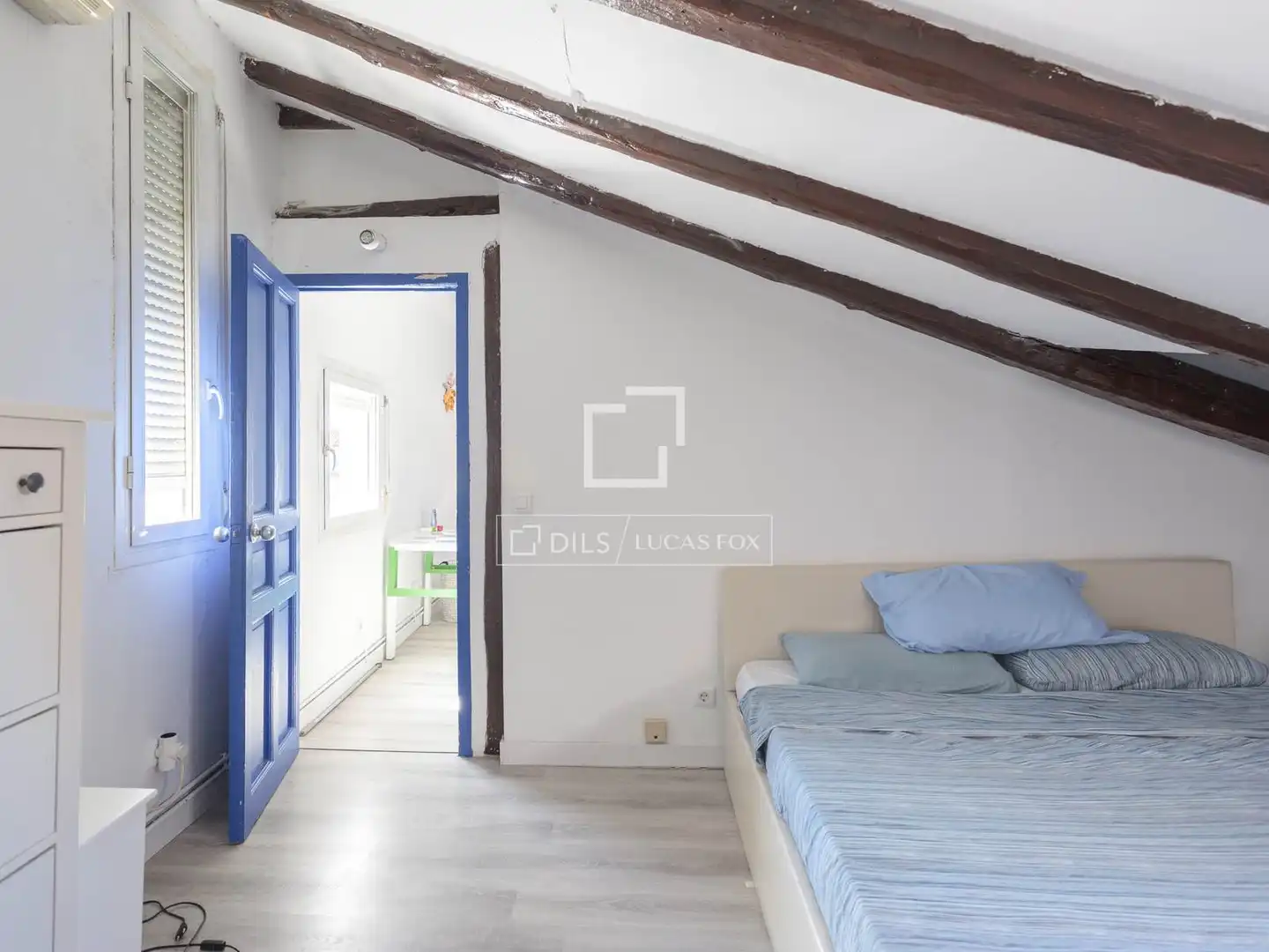 Schlafzimmer von Dachboden zur Miete in Villar y Velasco mit Klimaanlage und Möbliert