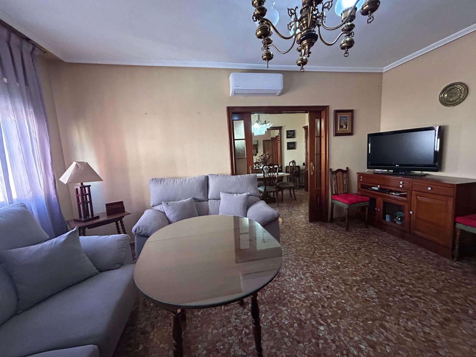 Living room of Flat for sale in Almendralejo  with Furnished and Balcony