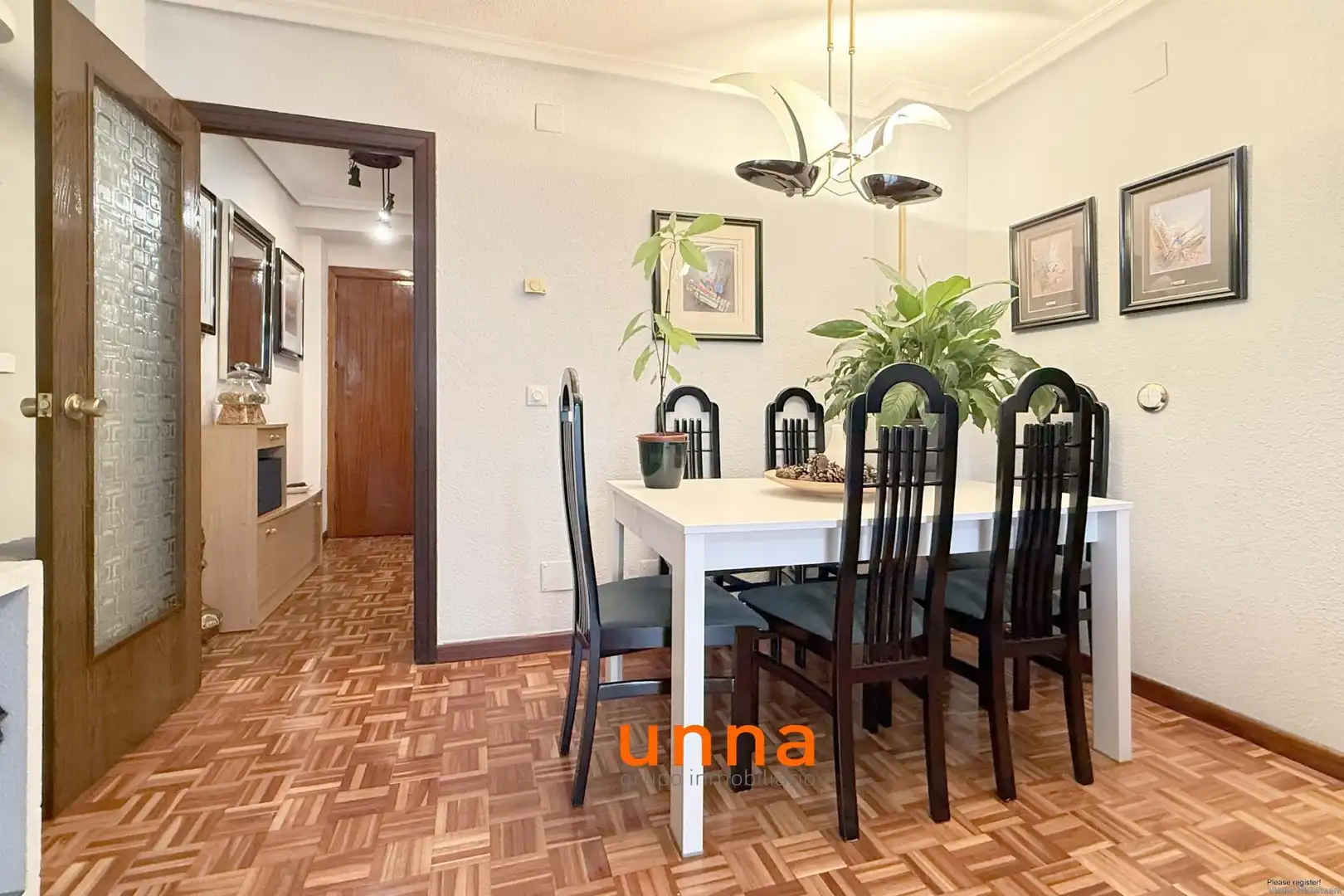 Dining room of Flat for sale in Móstoles  with Air Conditioner, Parquet flooring and Terrace