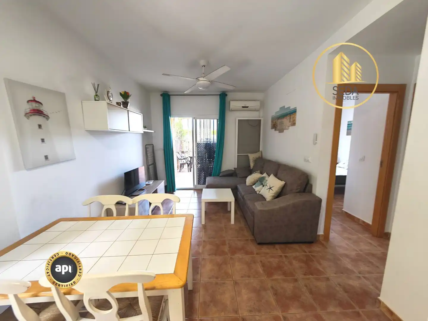 Living room of Flat for sale in Vera  with Air Conditioner, Private garden and Terrace