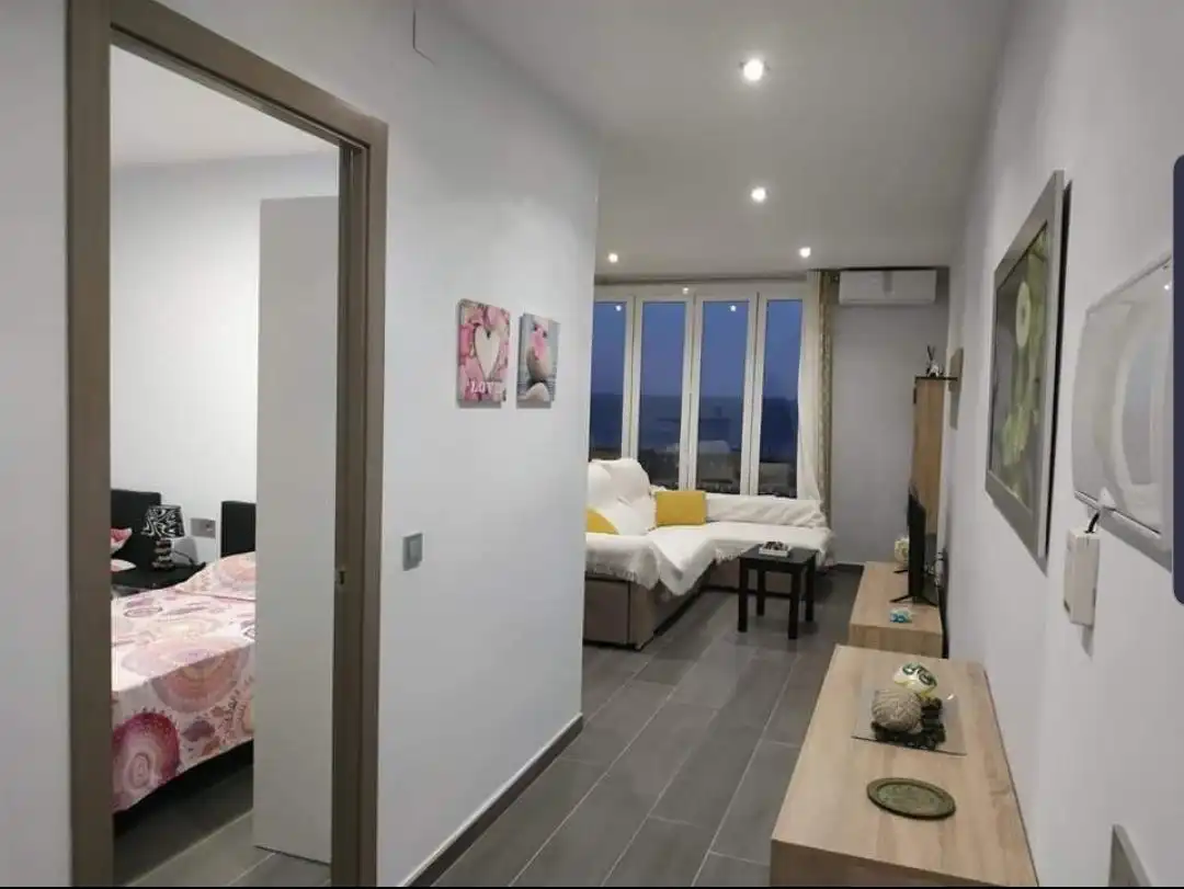 Sala de estar de Piso de alquiler en Roquetas de Mar con Aire acondicionado, Calefacción y Terraza