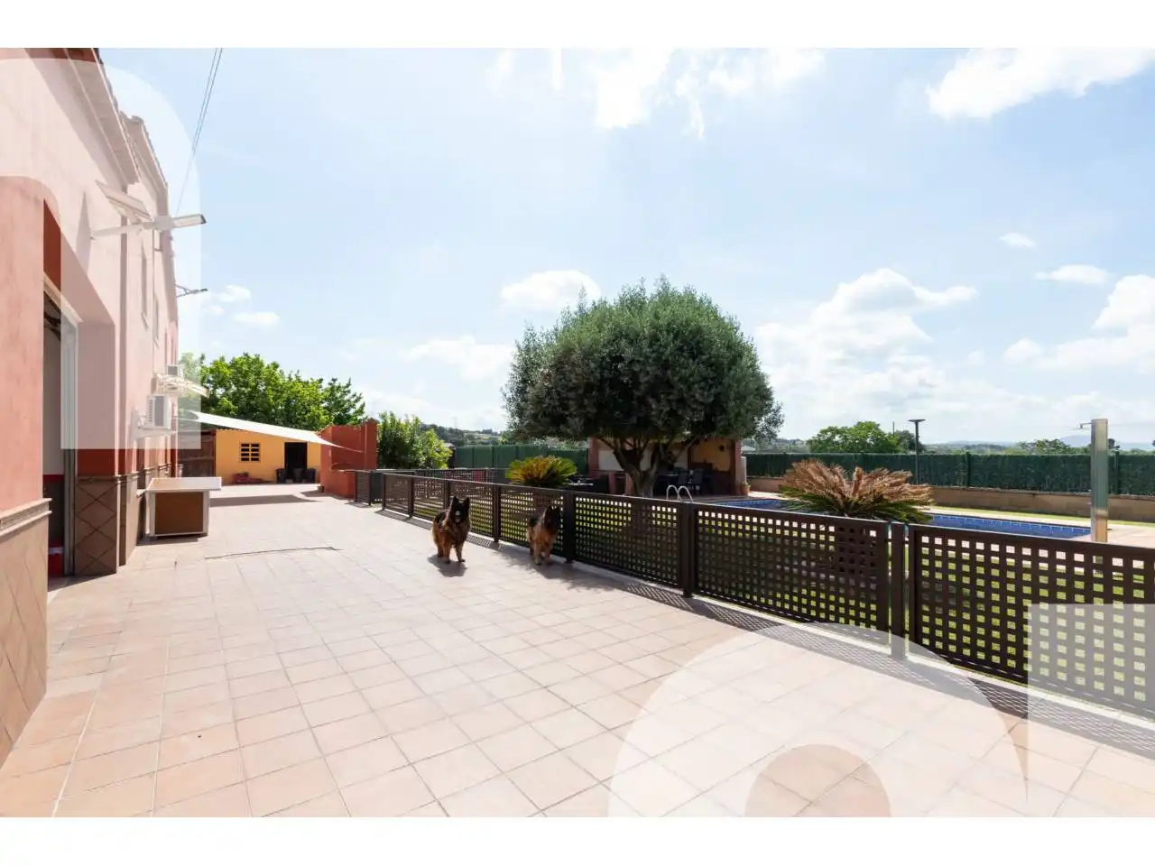Terrace of Country homes for sale in Les Franqueses del Vallès  with Air Conditioner, Heating and Private garden