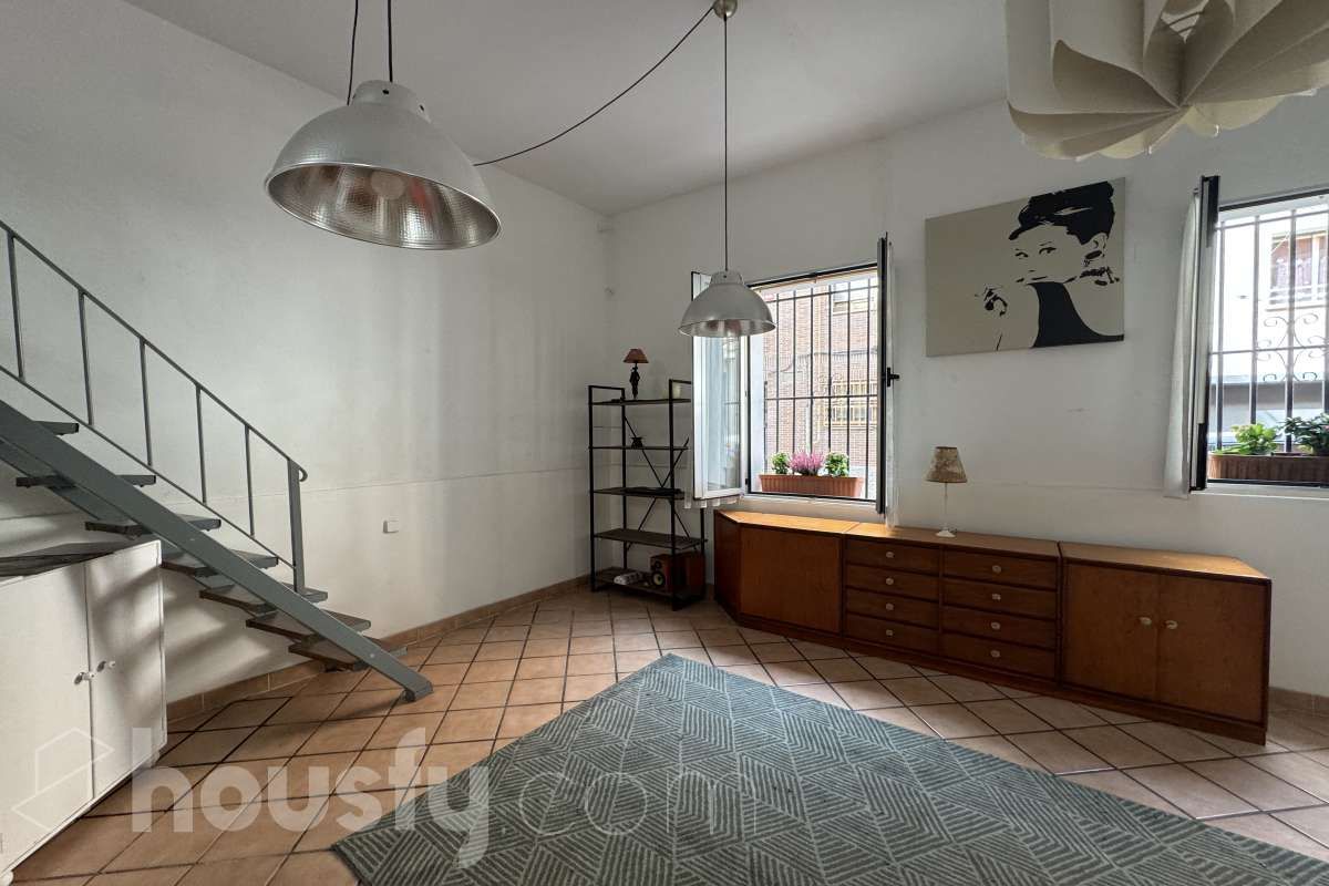 Living room of Flat to rent in  Madrid Capital  with Air Conditioner, Furnished and Pets allowed