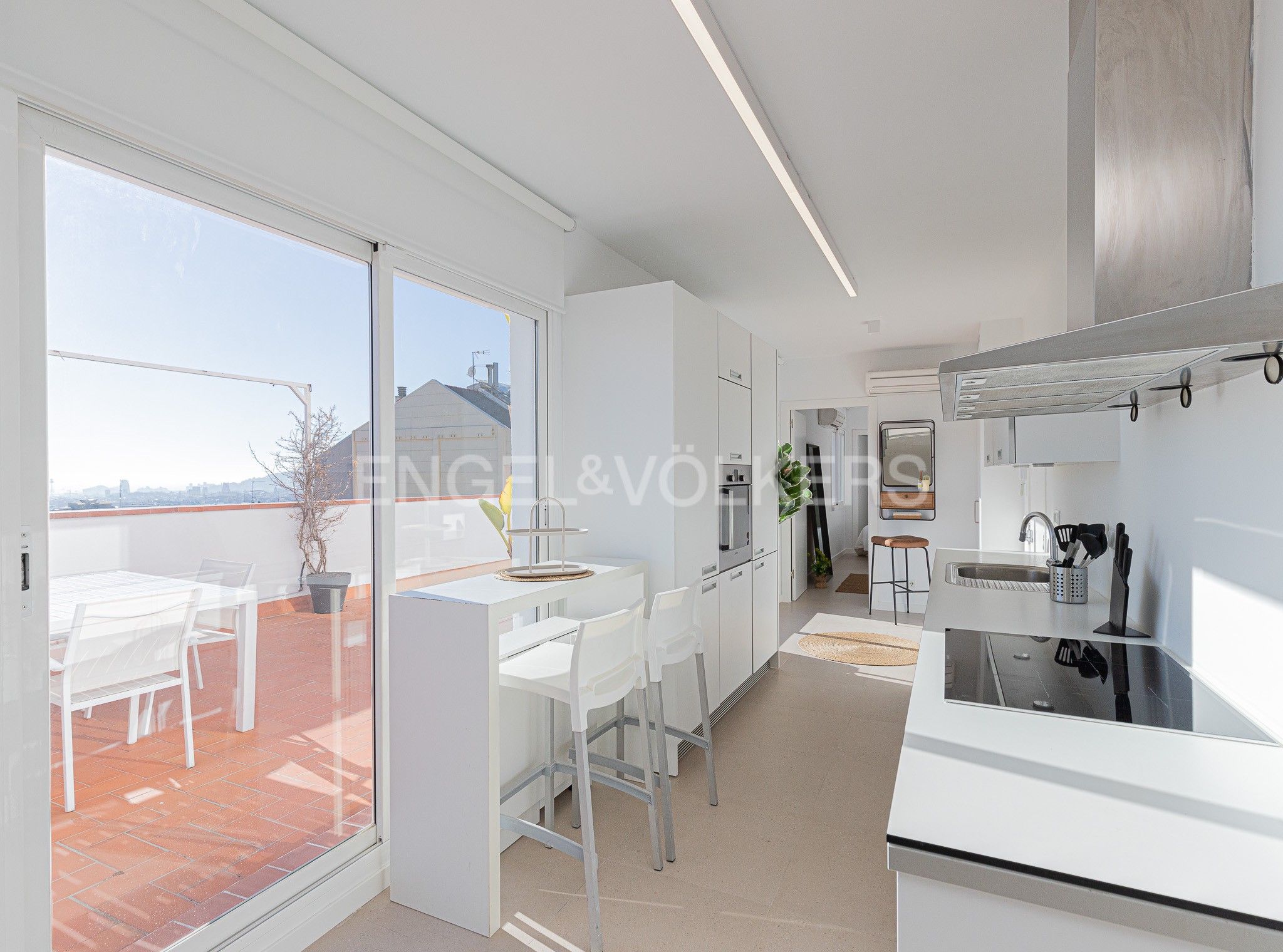 Kitchen of Attic to rent in  Barcelona Capital  with Air Conditioner, Heating and Parquet flooring