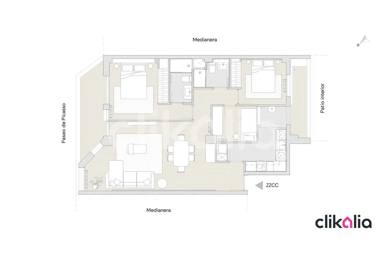 Piso en venta en Barcelona con Aire acondicionado, Calefacción y Terraza