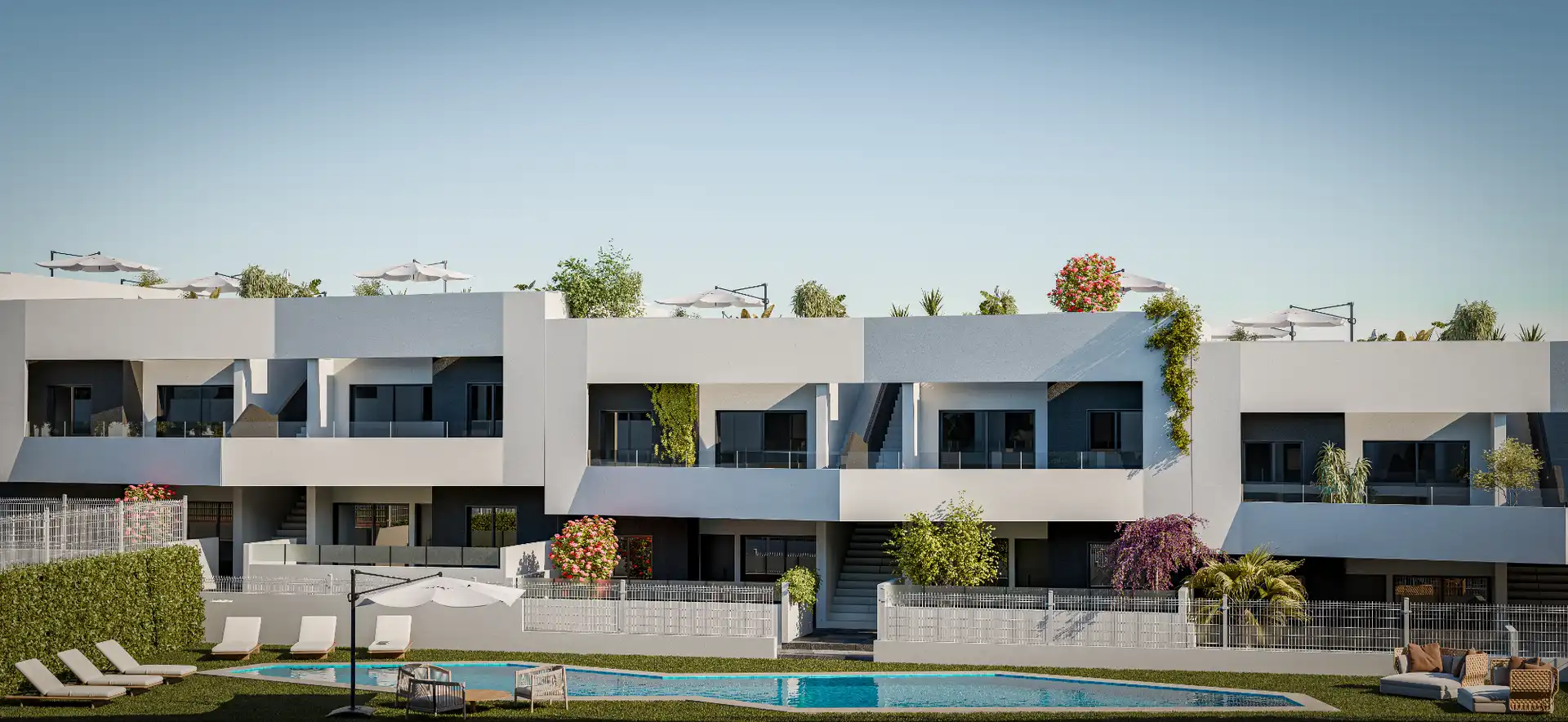 Vista exterior de Apartament en venda en San Miguel de Salinas amb Calefacció, Jardí privat i Terrassa