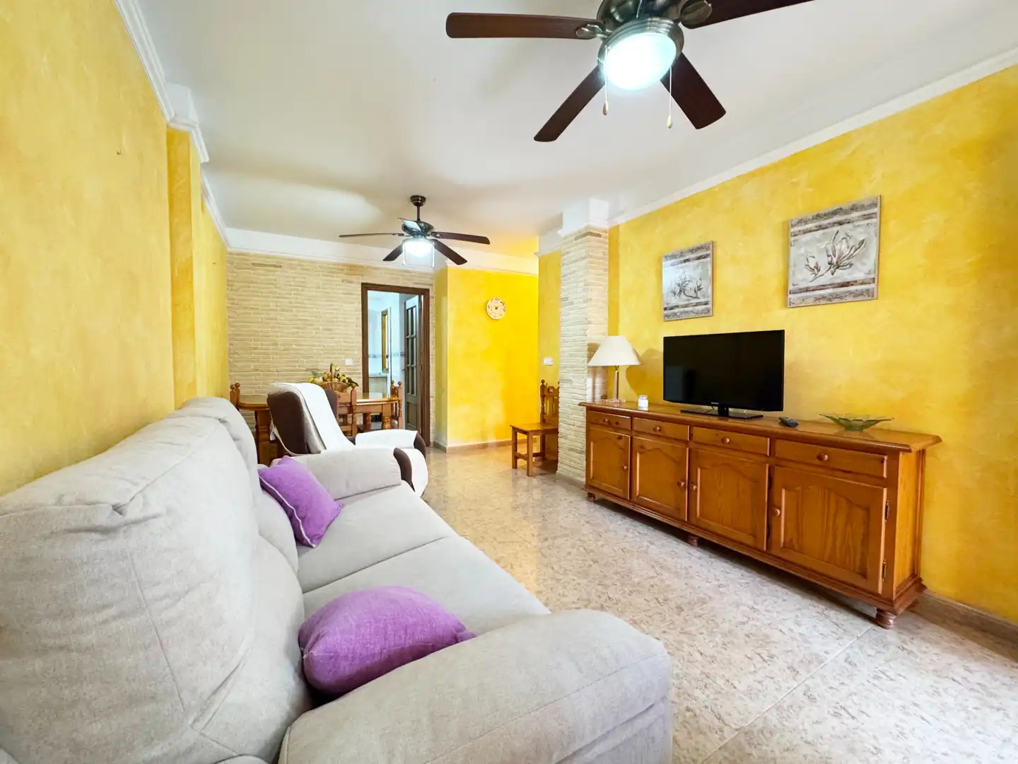 Living room of Ground floor for sale in Los Alcázares  with Air Conditioner, Terrace and Furnished