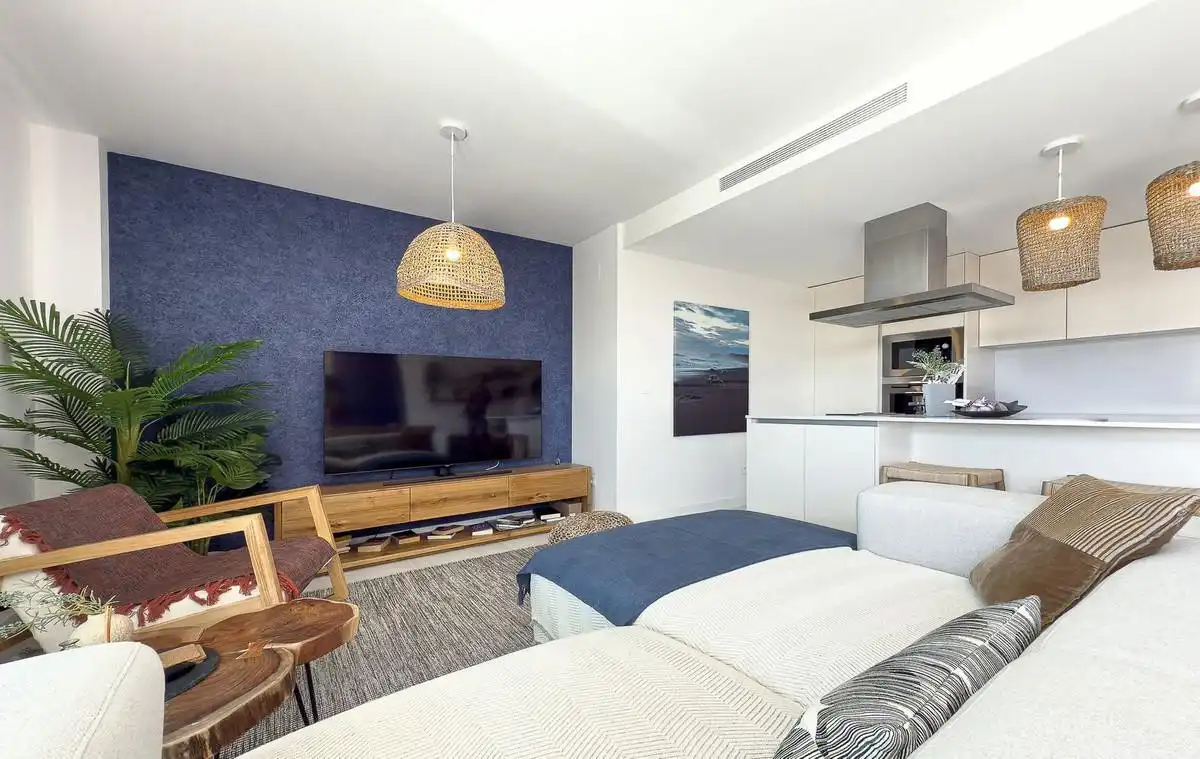 Sala de estar de Planta baja de alquiler en Estepona con Aire acondicionado, Calefacción y Terraza