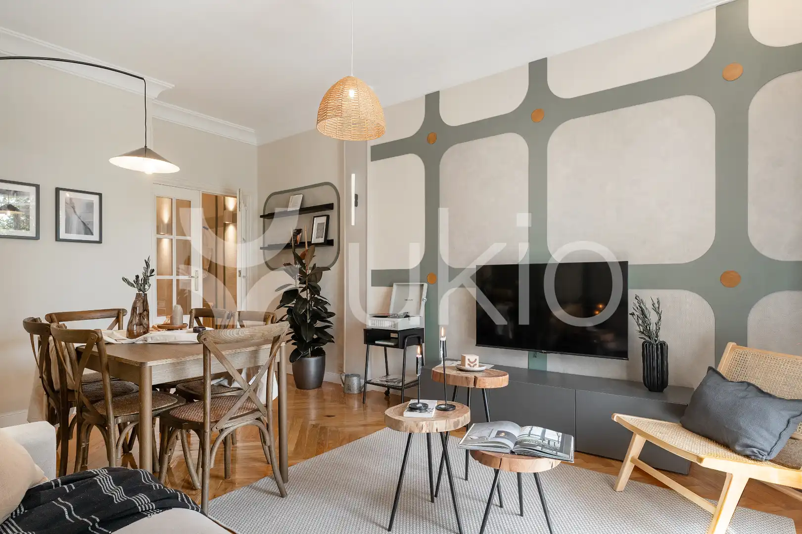Sala d'estar de Apartament de lloguer en Madrid amb Aire condicionat, Calefacció i Moblat