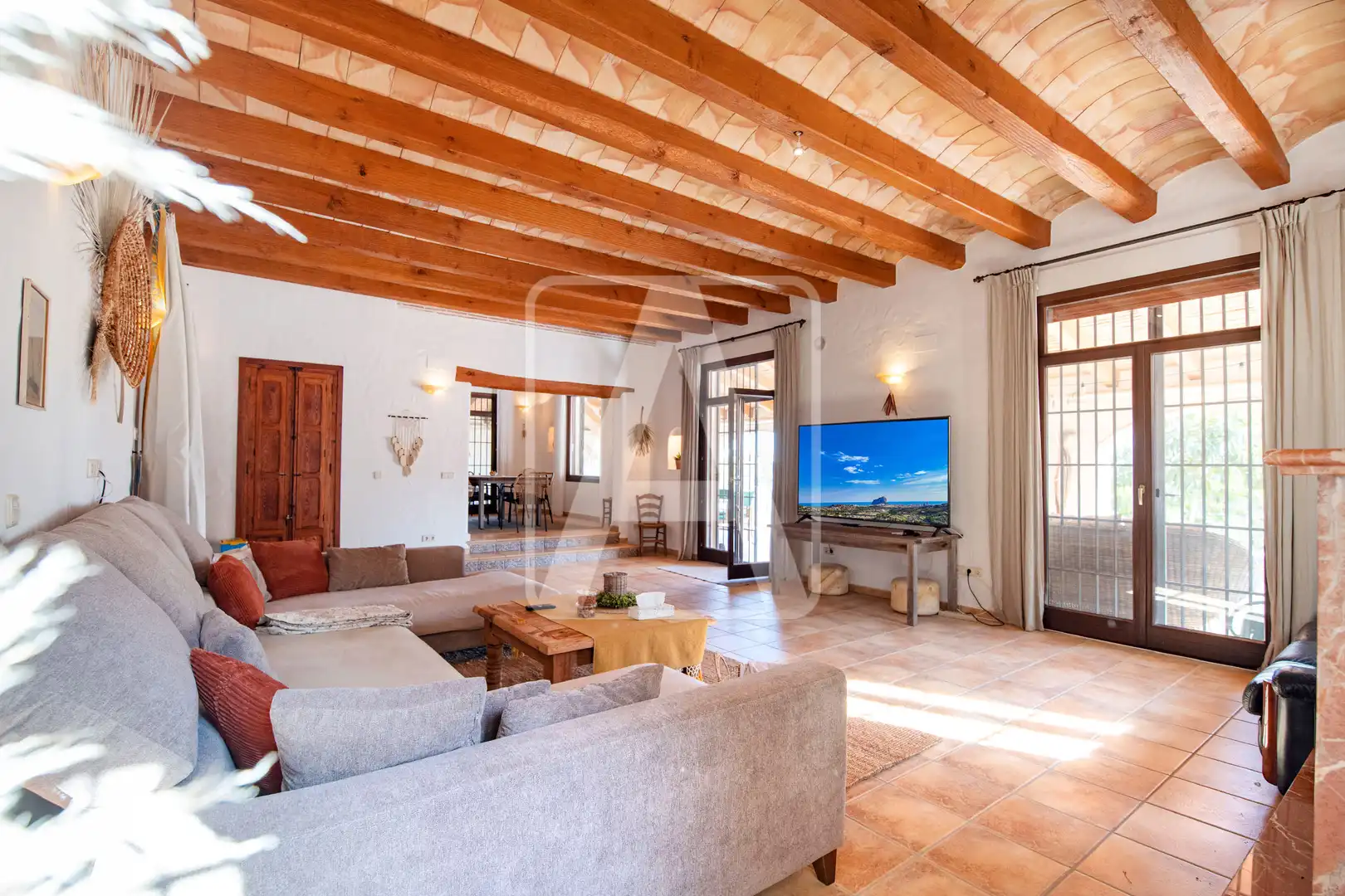 Sala de estar de Finca rústica en venta en Benissa con Calefacción, Jardín privado y Terraza