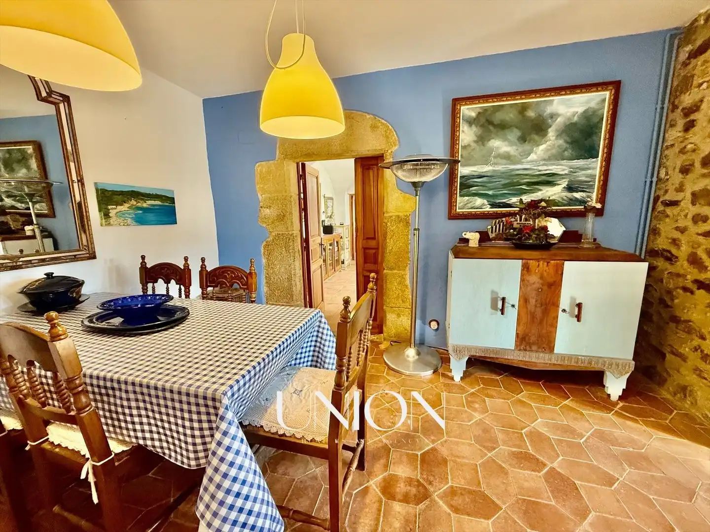 Comedor de Finca rústica en venta en Vall-llobrega con Calefacción, Jardín privado y Terraza