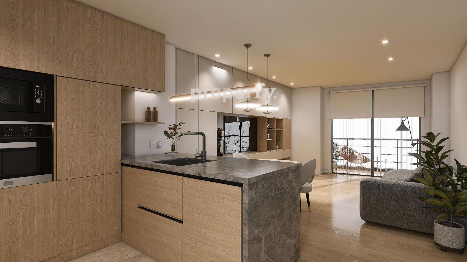 Kitchen of Flat for sale in Badalona  with Air Conditioner, Heating and Parquet flooring