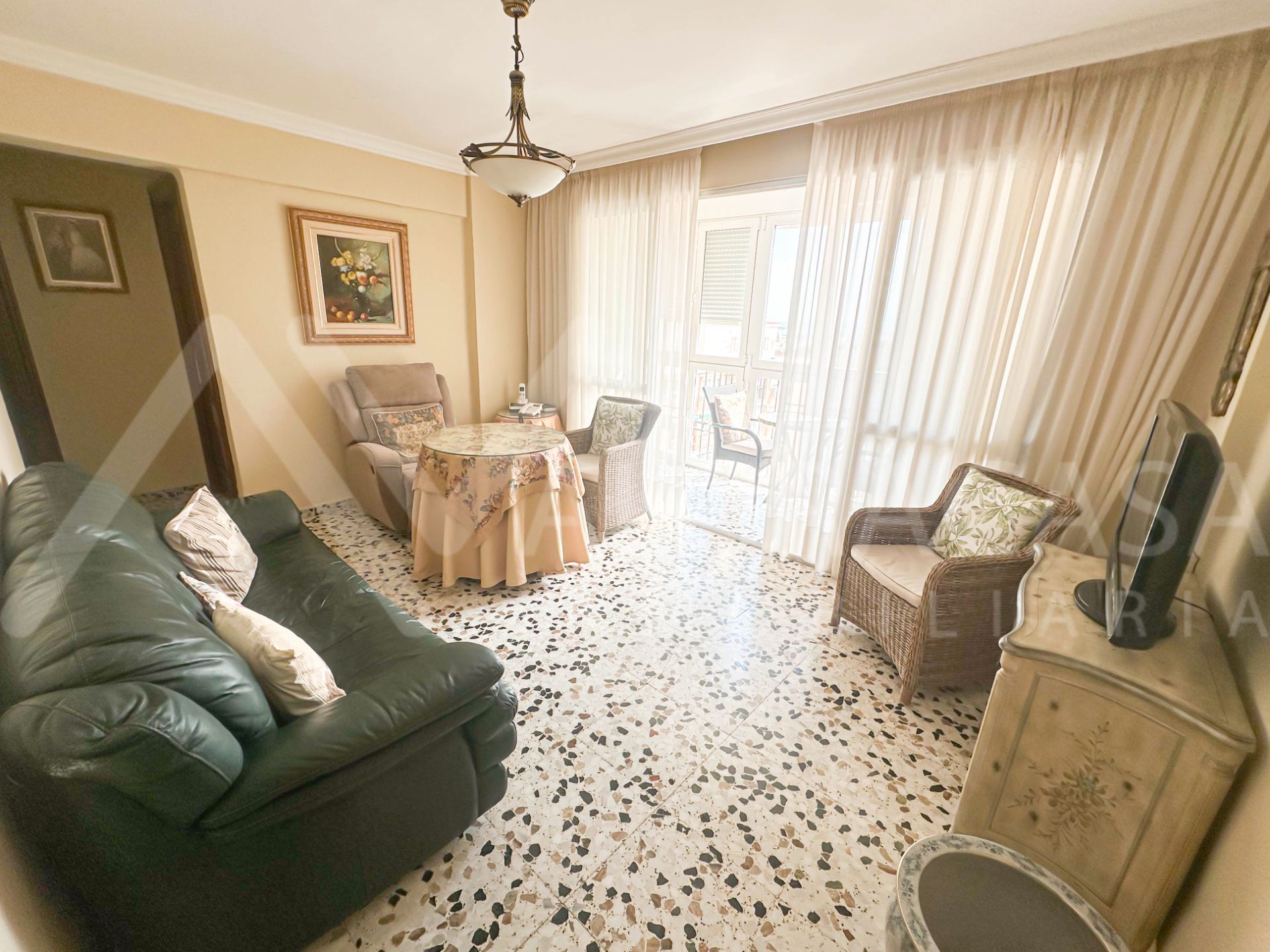 Sala de estar de Piso en venta en Málaga Capital con Aire acondicionado, Terraza y Amueblado