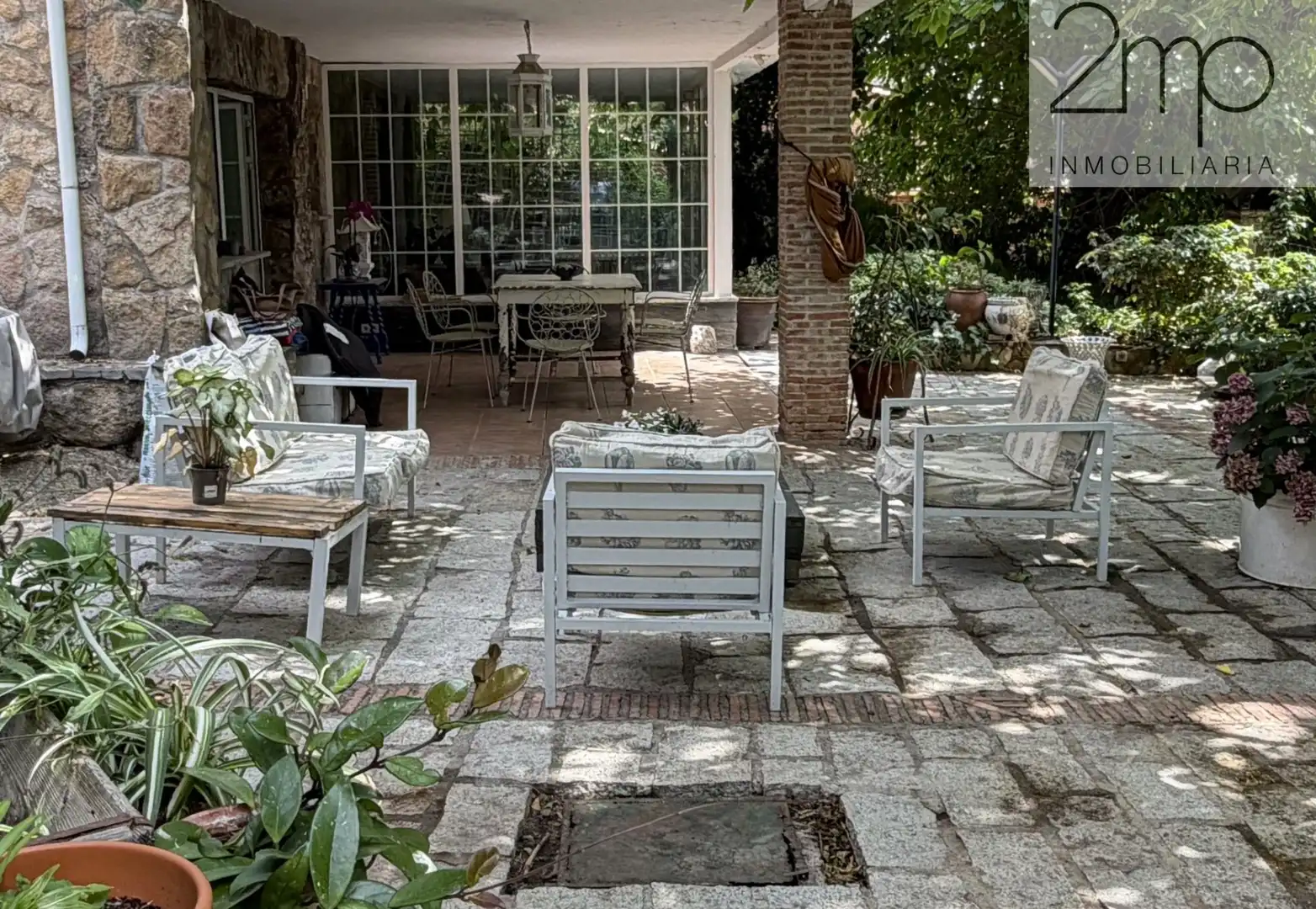 Terrasse von Haus oder Chalet zur Miete in Manzanares El Real mit Heizung, Privatgarten und Parkett