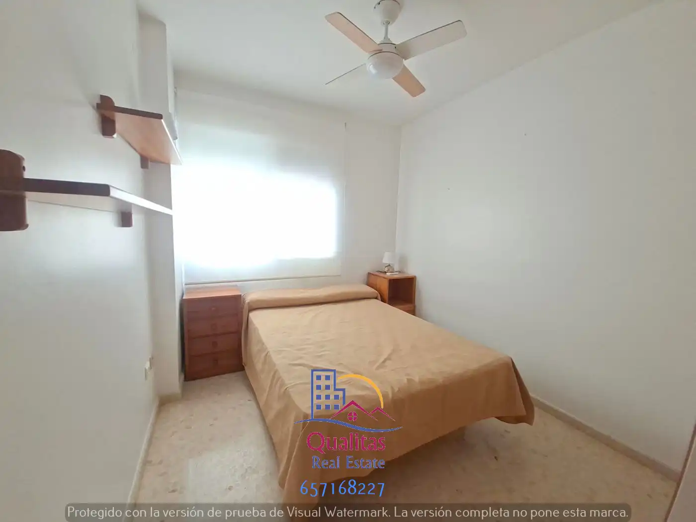 Habitación de Apartamento de alquiler en Oliva con Aire acondicionado, Calefacción y Terraza