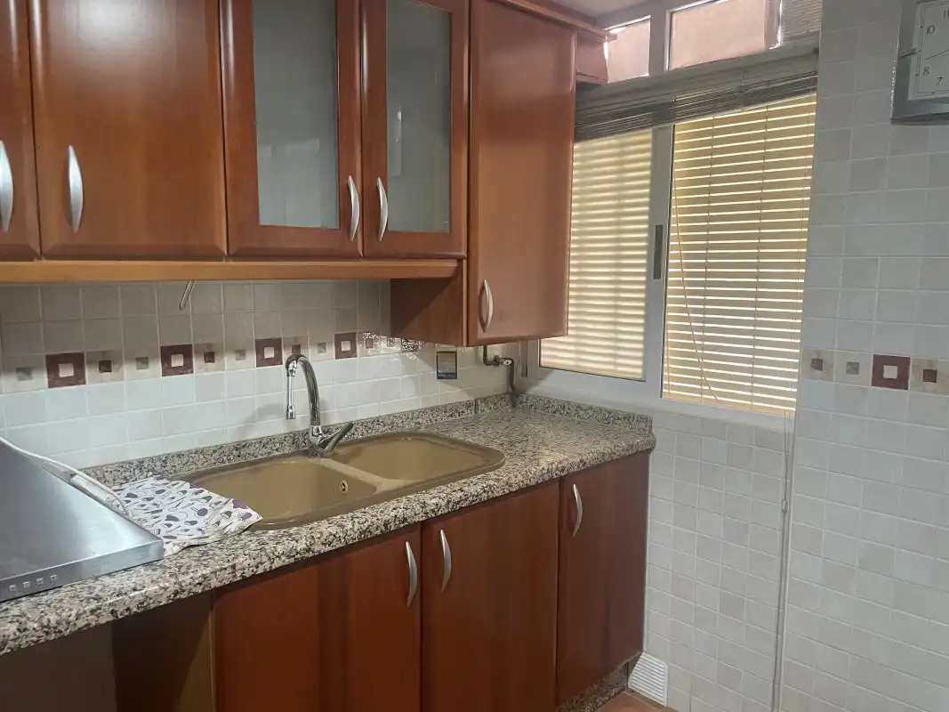 Kitchen of Flat for rent in Gandia  with Air Conditioner, Terrace and Furnished