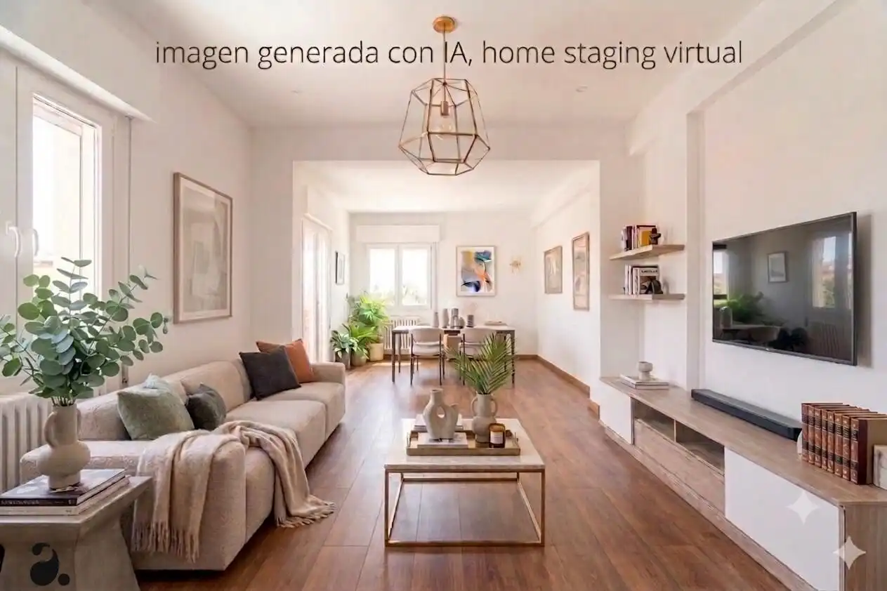 Living room of Flat for sale in Madrid  with Air Conditioner, Heating and Parquet flooring