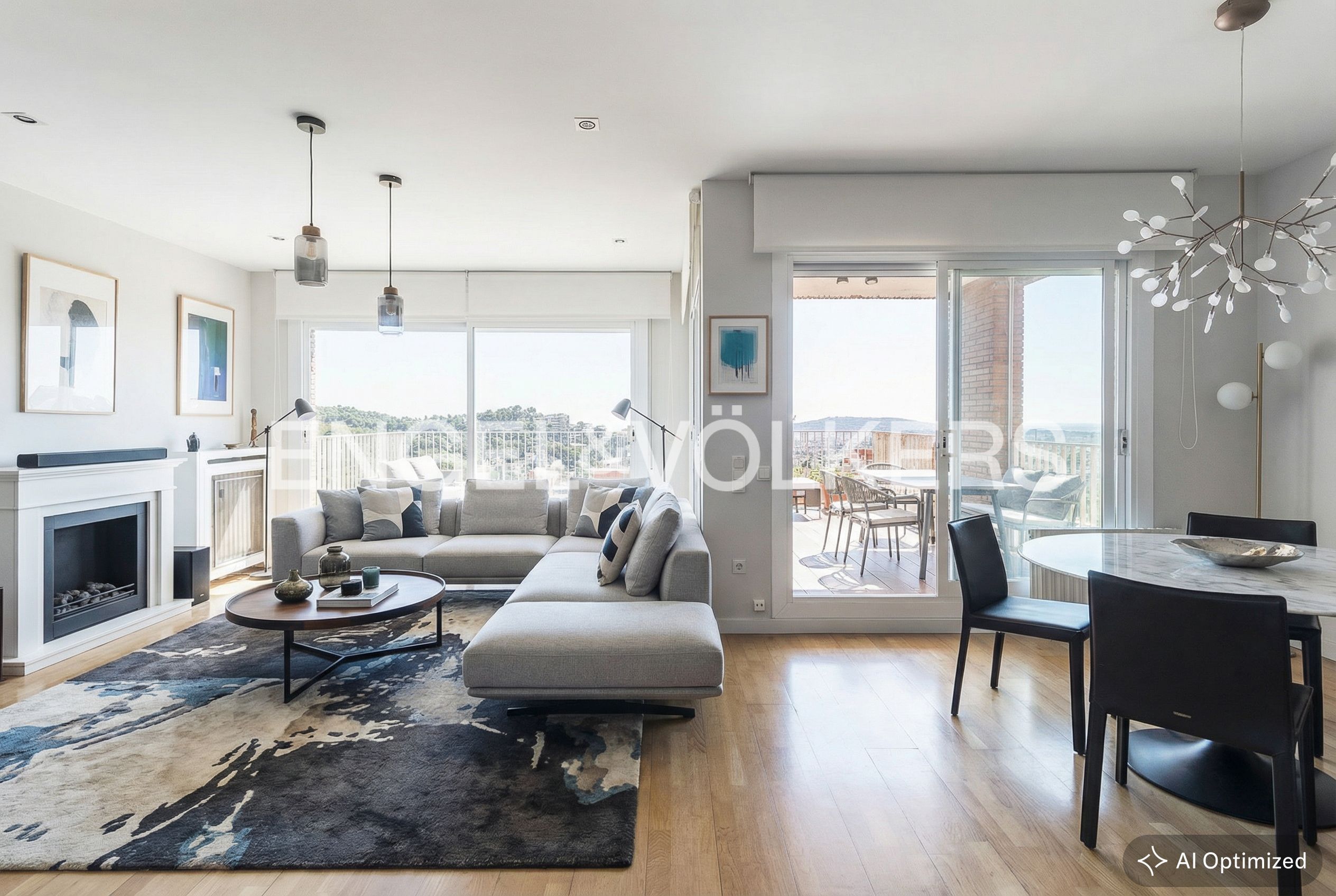 Sala d'estar de Casa o xalet en venda en  Barcelona Capital amb Aire condicionat, Calefacció i Jardí privat