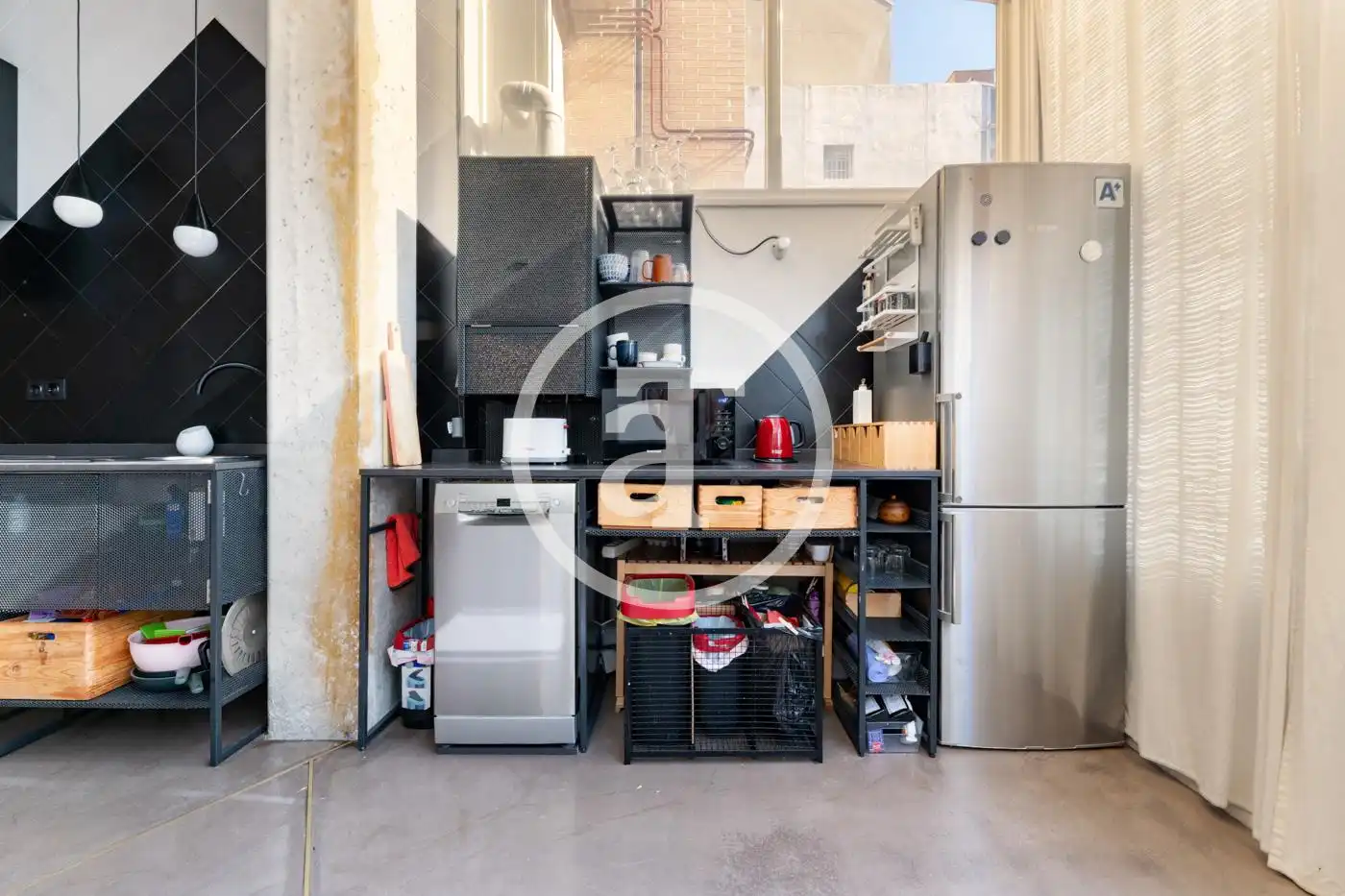 Cocina de Dúplex de alquiler en Madrid con Calefacción, Amueblado y Horno