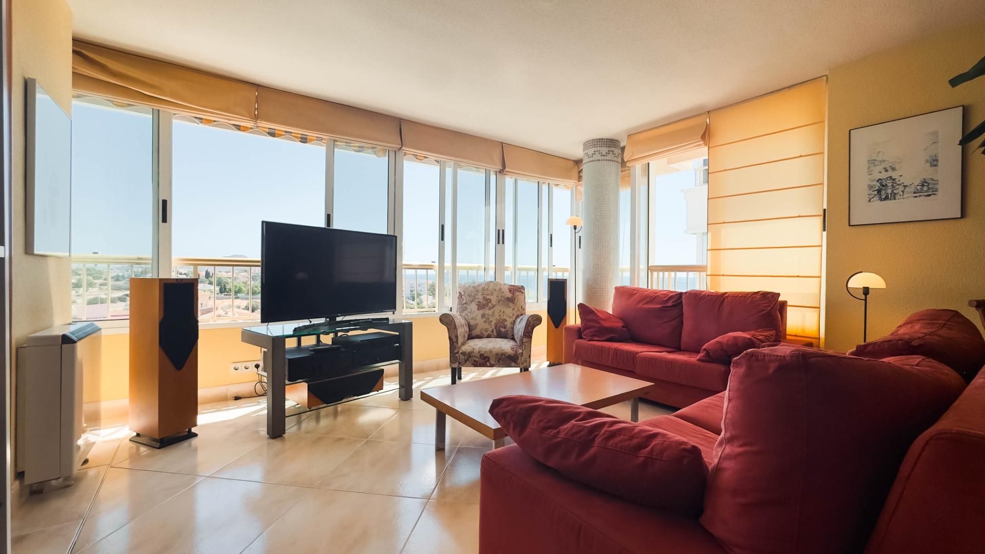 Sala d'estar de Pis en venda en Villajoyosa / La Vila Joiosa amb Aire condicionat, Jardí privat i Traster