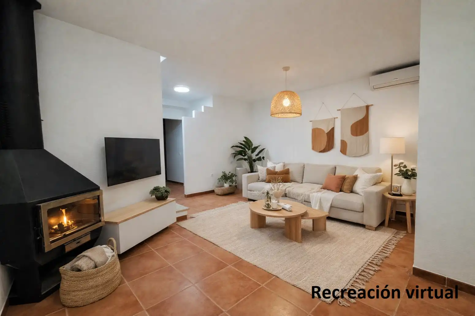 Sala de estar de Casa o chalet en venta en Daimús con Aire acondicionado, Calefacción y Terraza