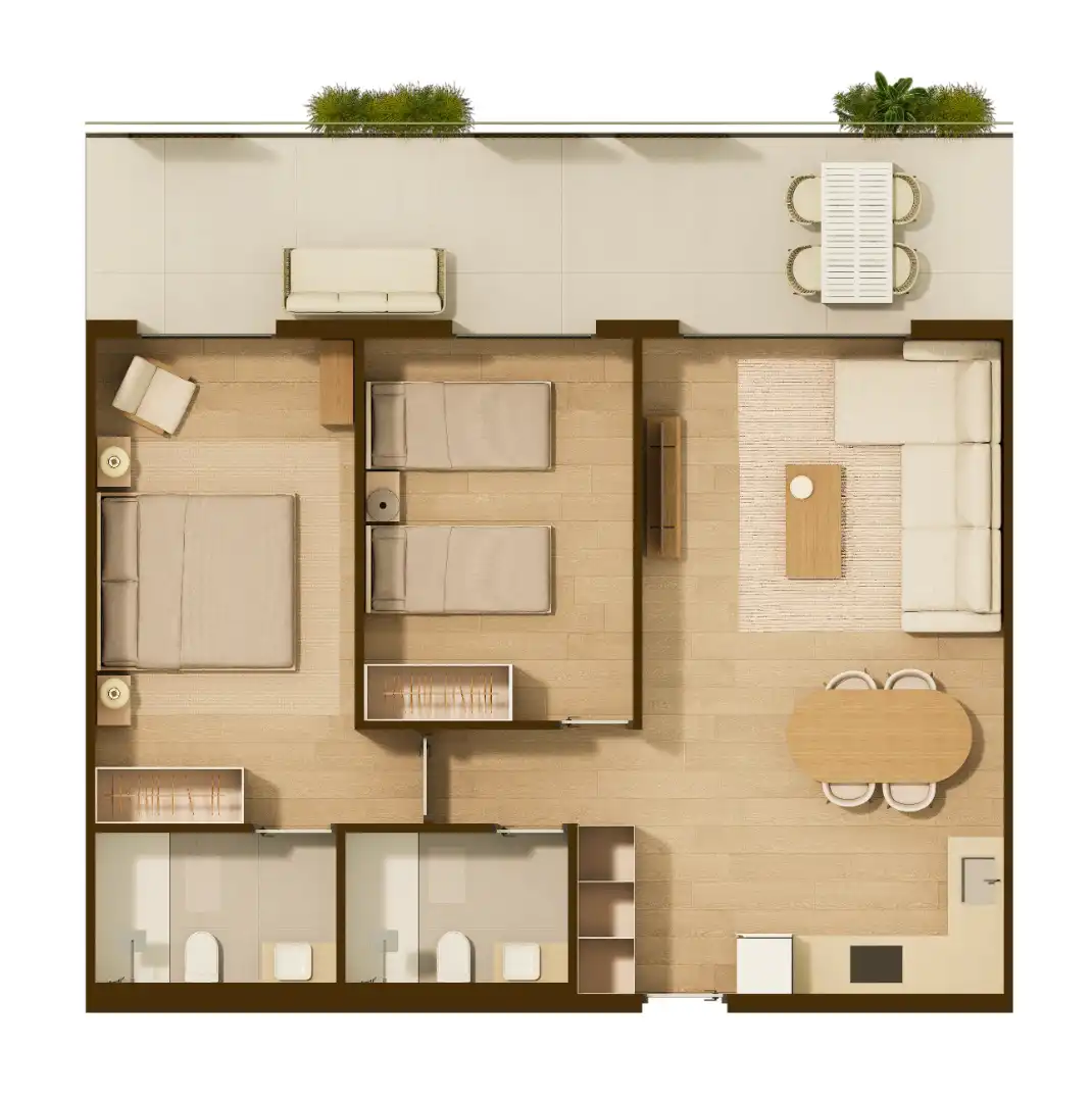 Neubau-Apartment mit Terrasse zum Verkauf in Carrer Soria