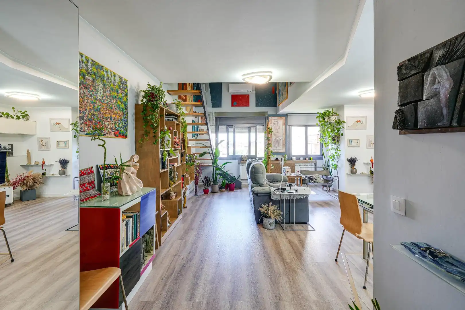 Sala d'estar de Pis en venda en Barcelona amb Aire condicionat, Parquet i Terrassa