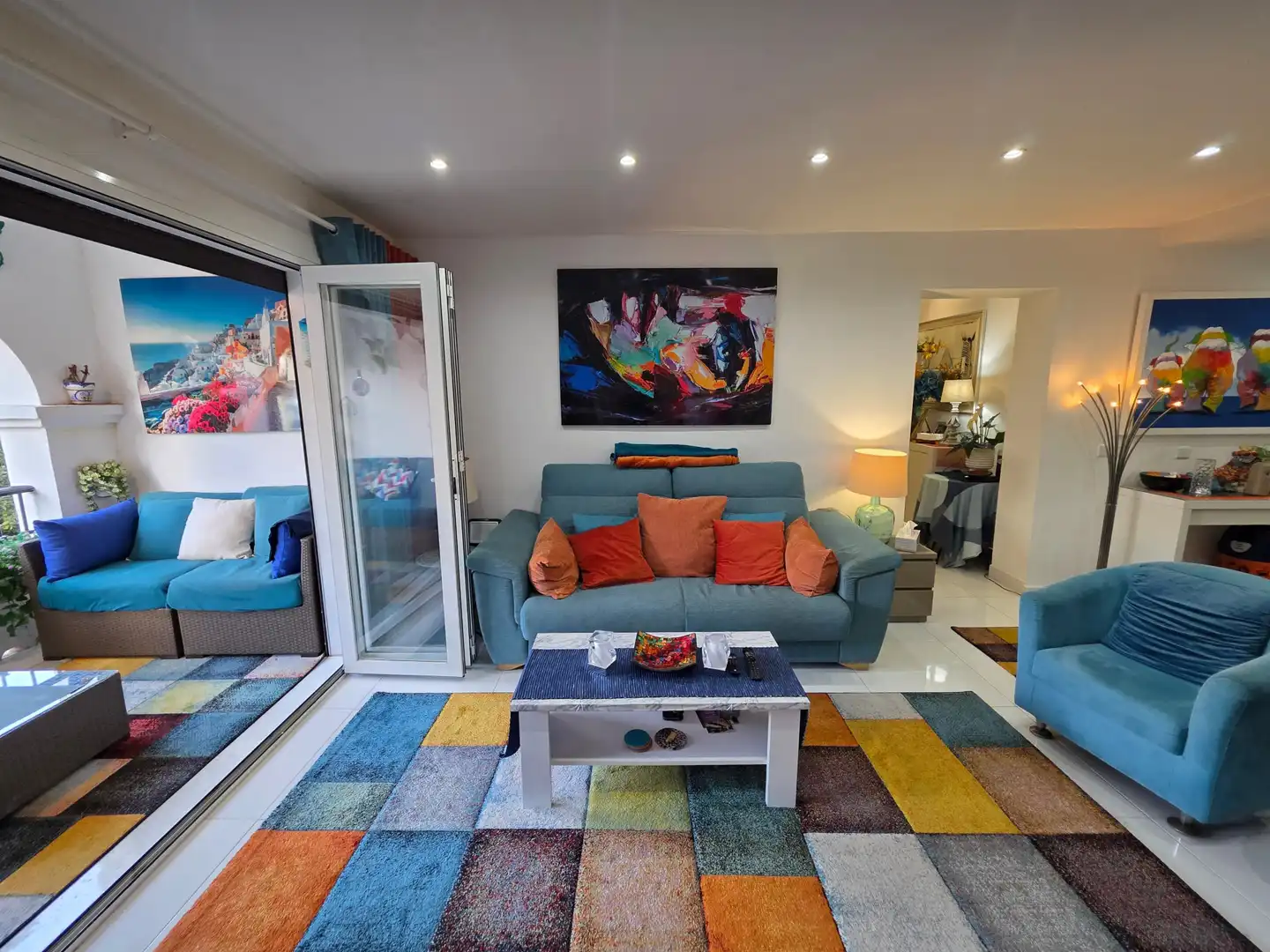 Sala d'estar de Apartament en venda en Manilva amb Aire condicionat, Calefacció i Terrassa