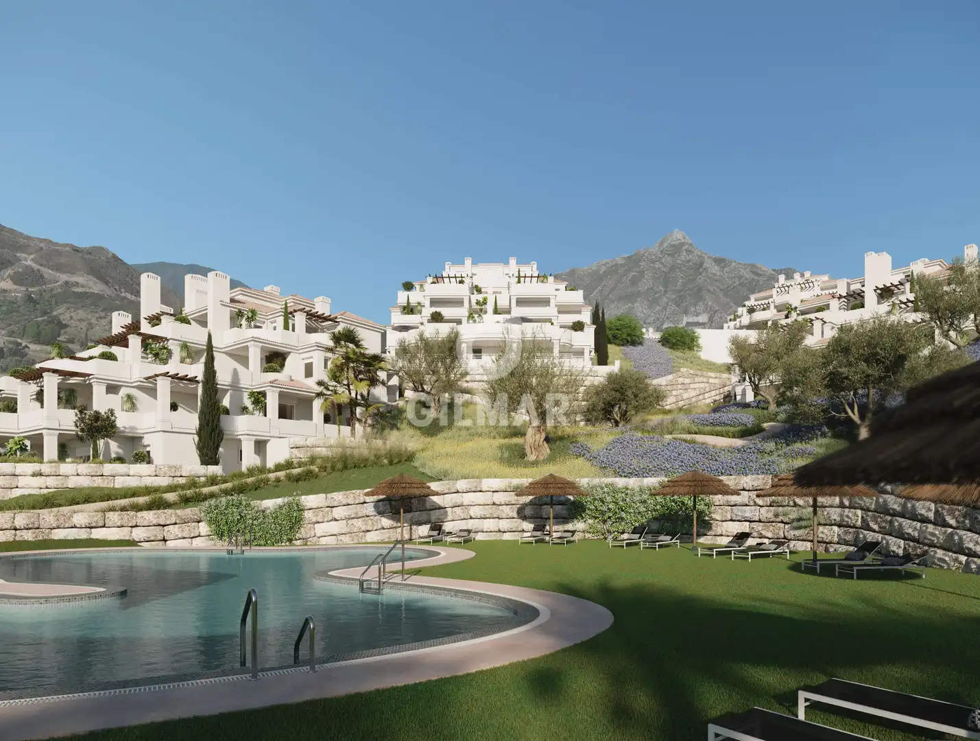 Vista exterior de Dúplex en venta en Marbella con Calefacción, Trastero y Piscina